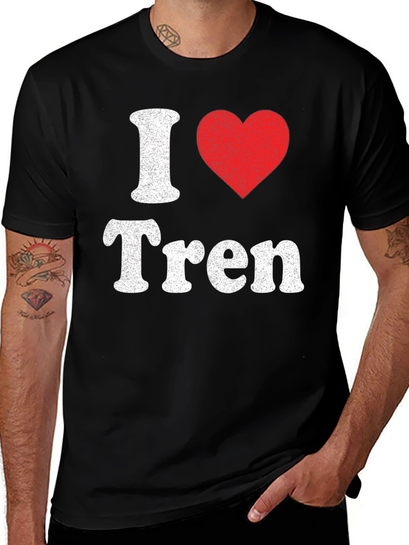 I Heart Tren T-Shirt - Black Graphic Tee