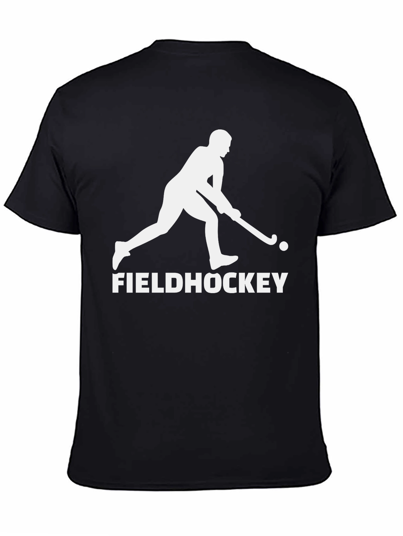 Field Hockey Graphic Tee - Black Cotton T-Shirt