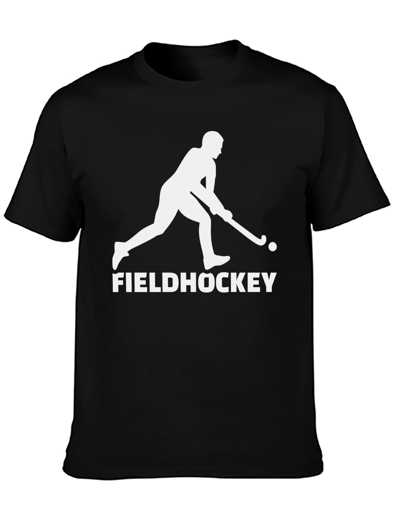 Field Hockey Graphic Tee - Black Cotton T-Shirt