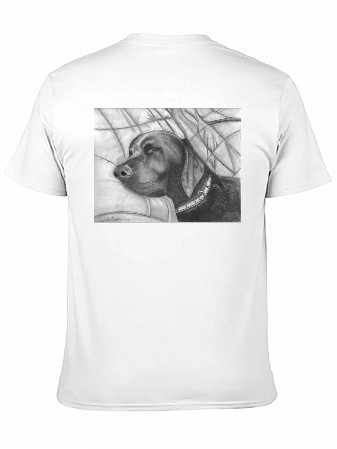 Sleeping Dog Sketch Graphic T-Shirt
