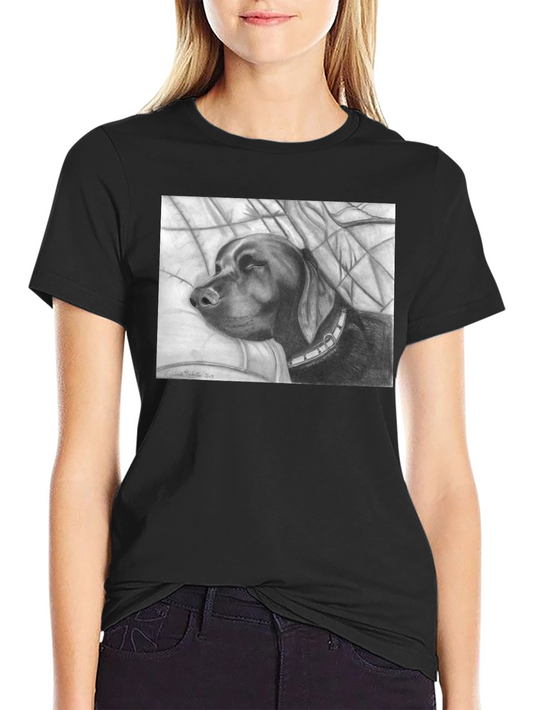 Sleeping Dog Sketch Graphic T-Shirt