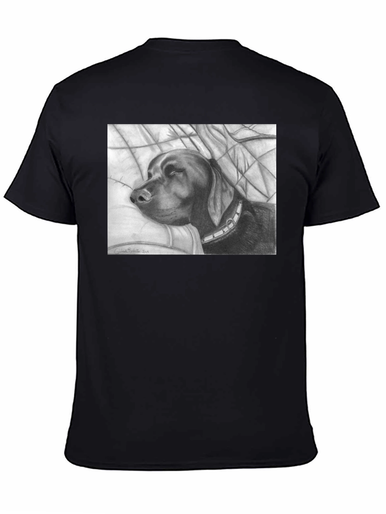 Sleeping Dog Sketch Graphic T-Shirt