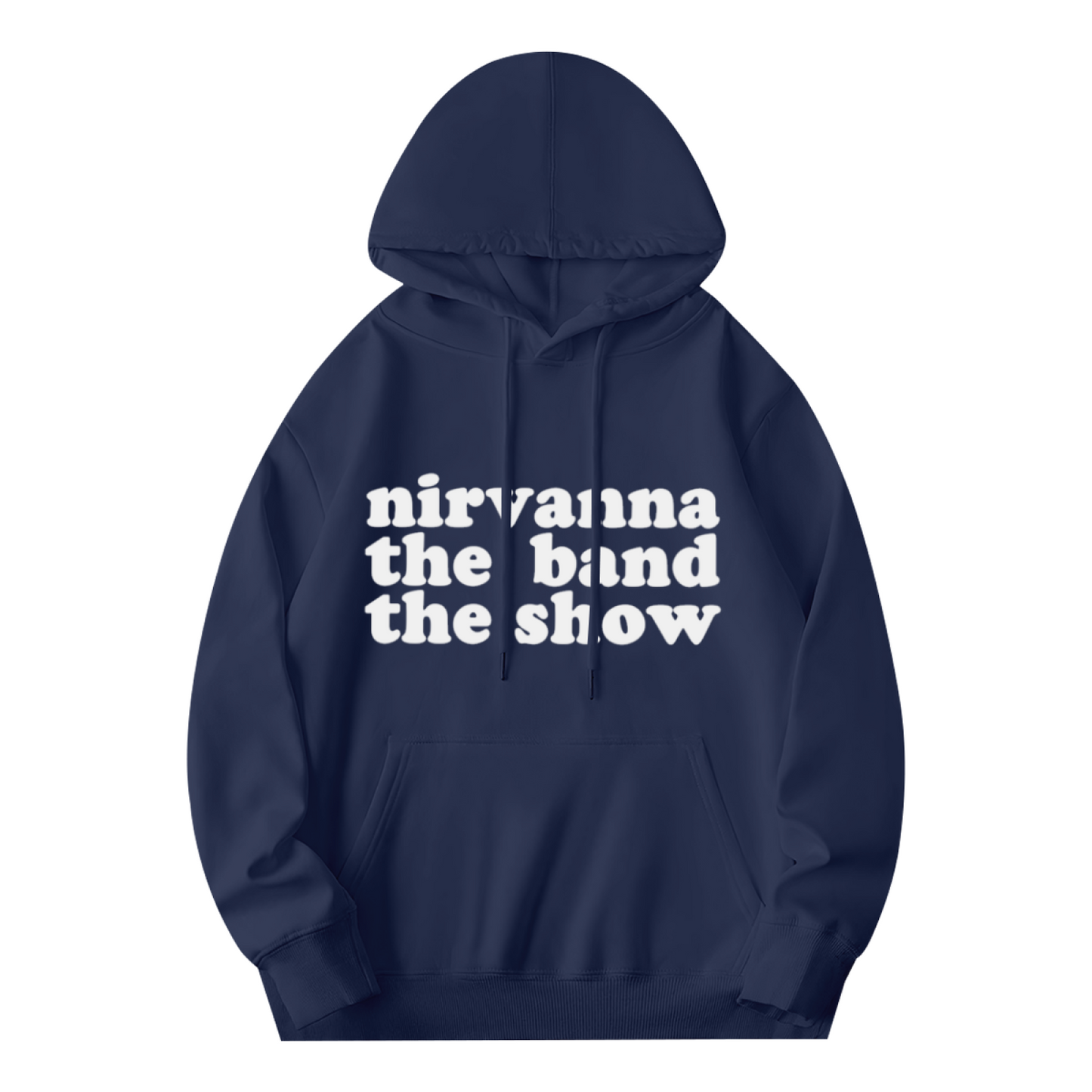 Nirvanna The Band The Show Retro Text Hoodie, Soft Unisex Casual Top