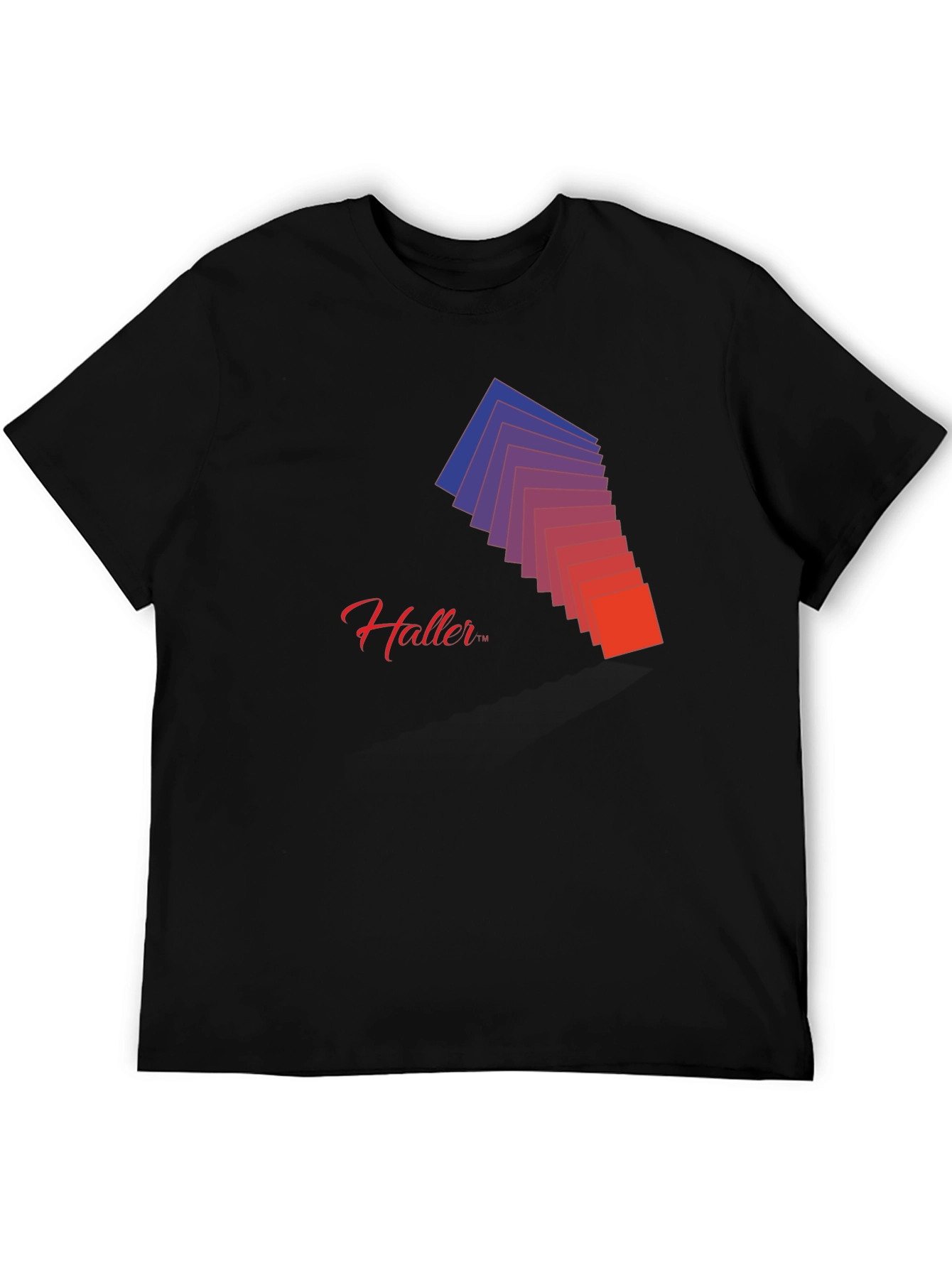 Gradient Squares Graphic Tee - Modern Design