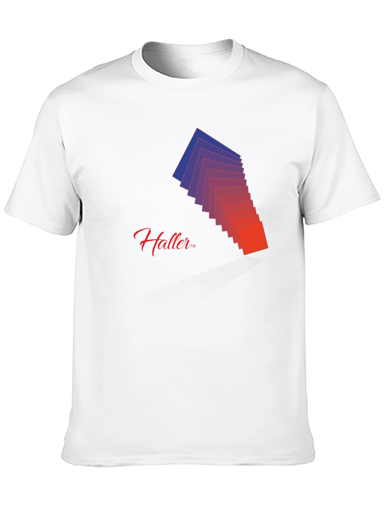 Gradient Squares Graphic Tee - Modern Design
