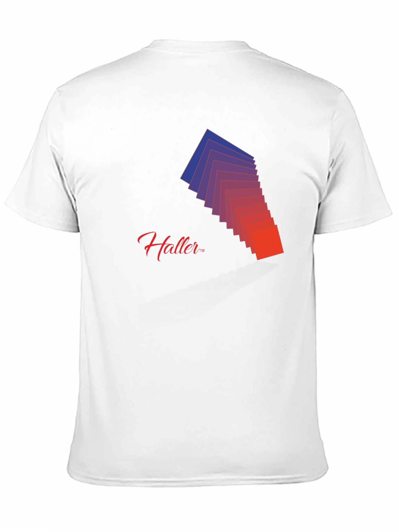 Gradient Squares Graphic Tee - Modern Design