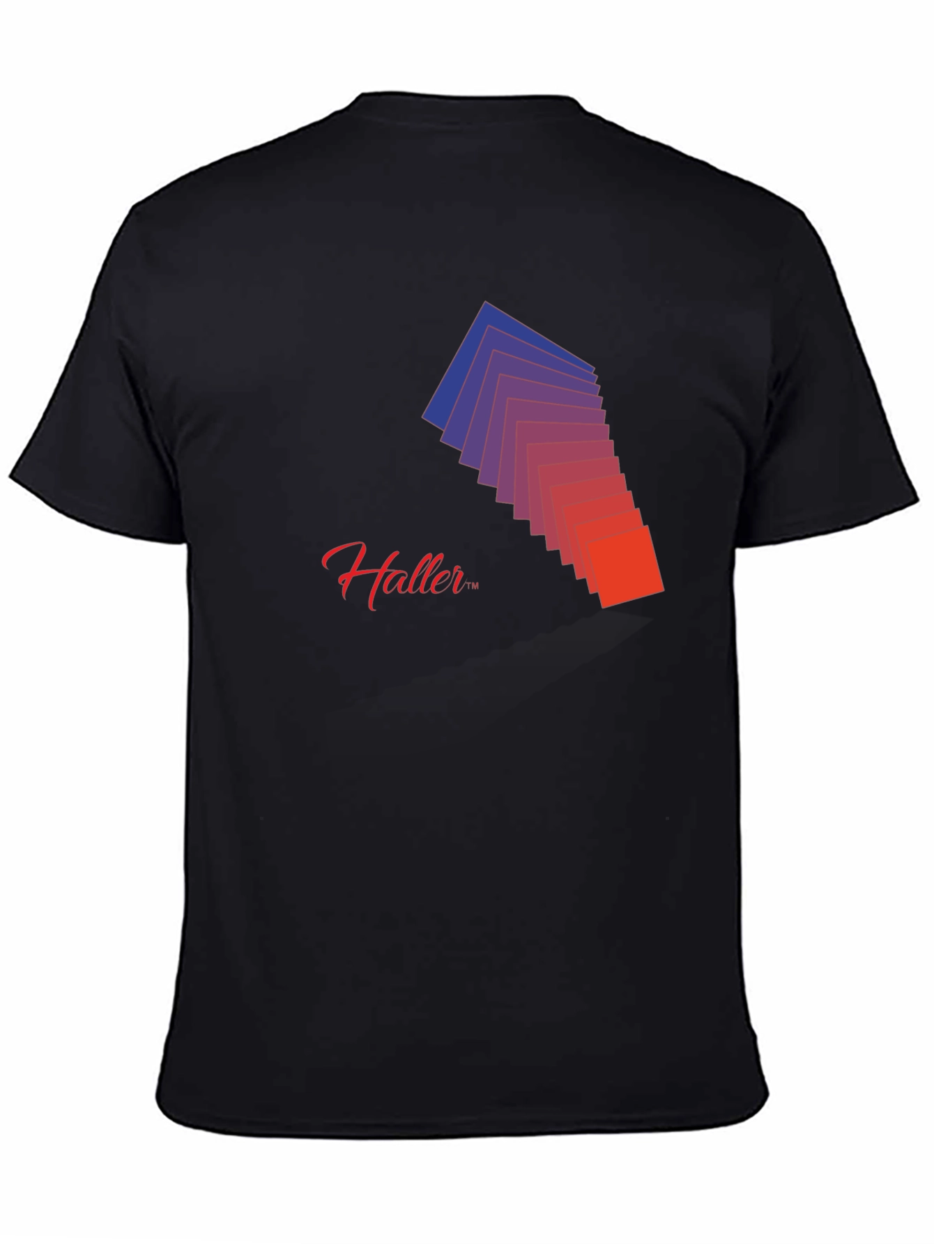 Gradient Squares Graphic Tee - Modern Design
