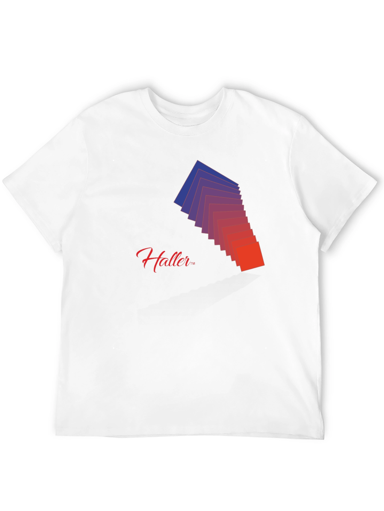 Gradient Squares Graphic Tee - Modern Design
