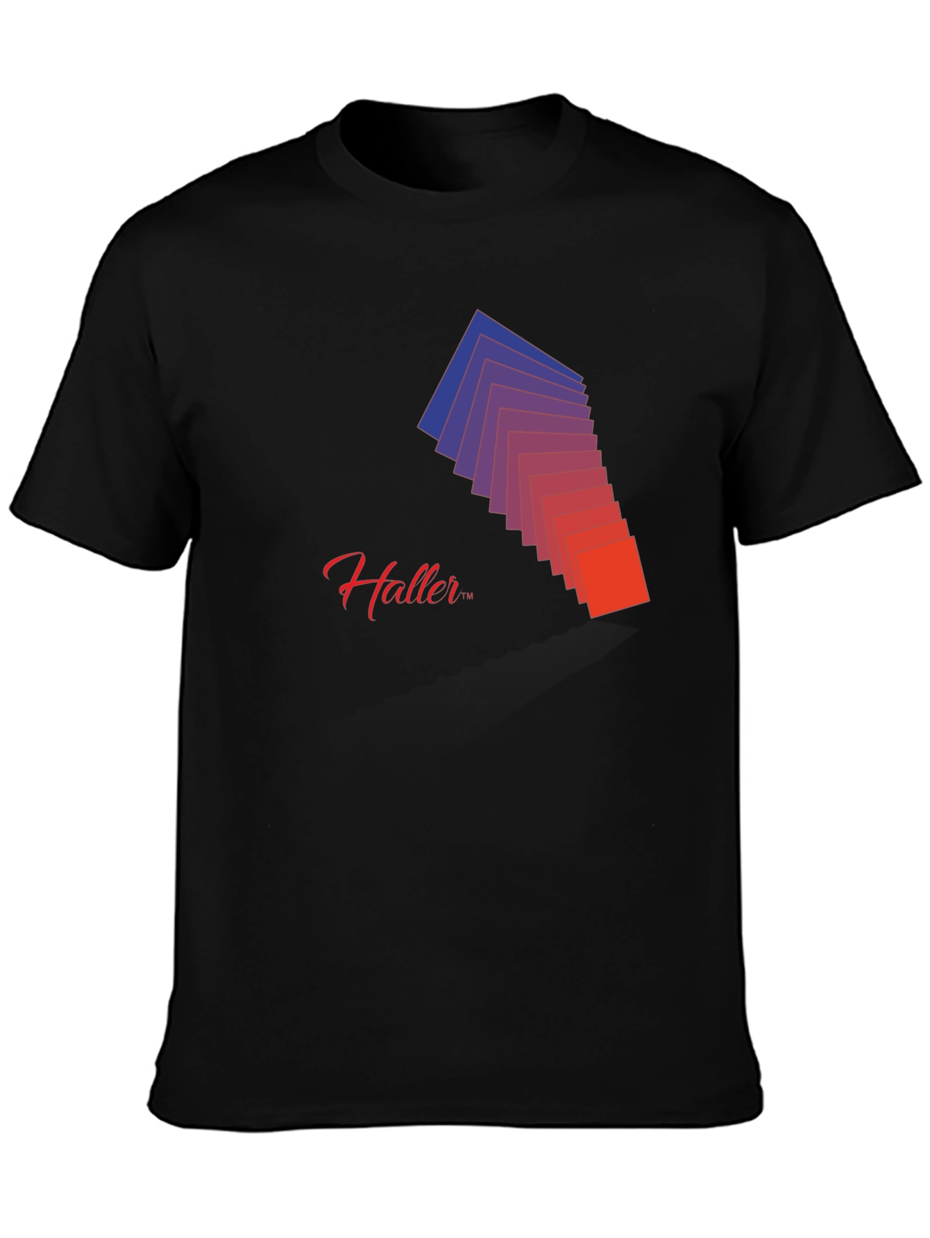 Gradient Squares Graphic Tee - Modern Design