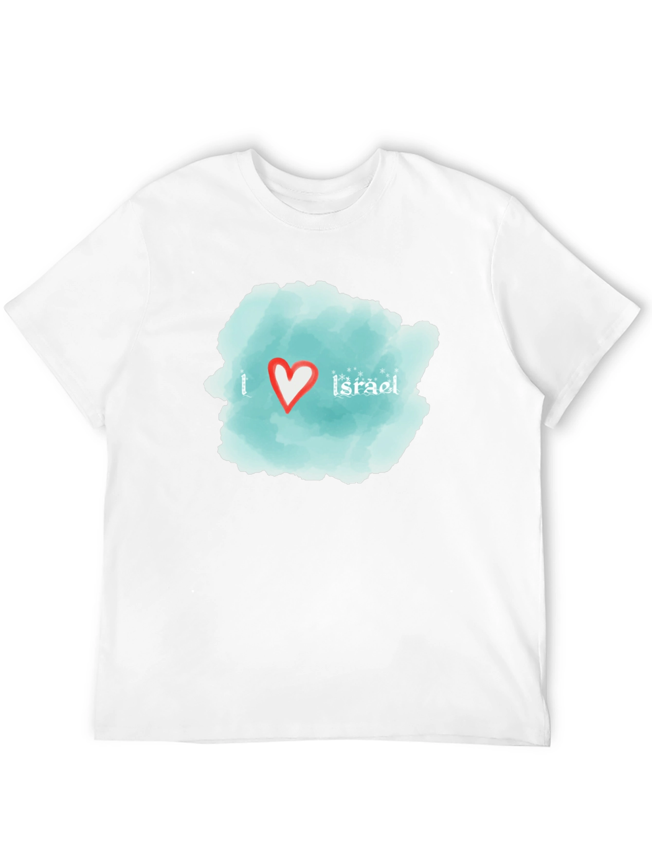 I Love Israel T-Shirt - Black Cotton Tee