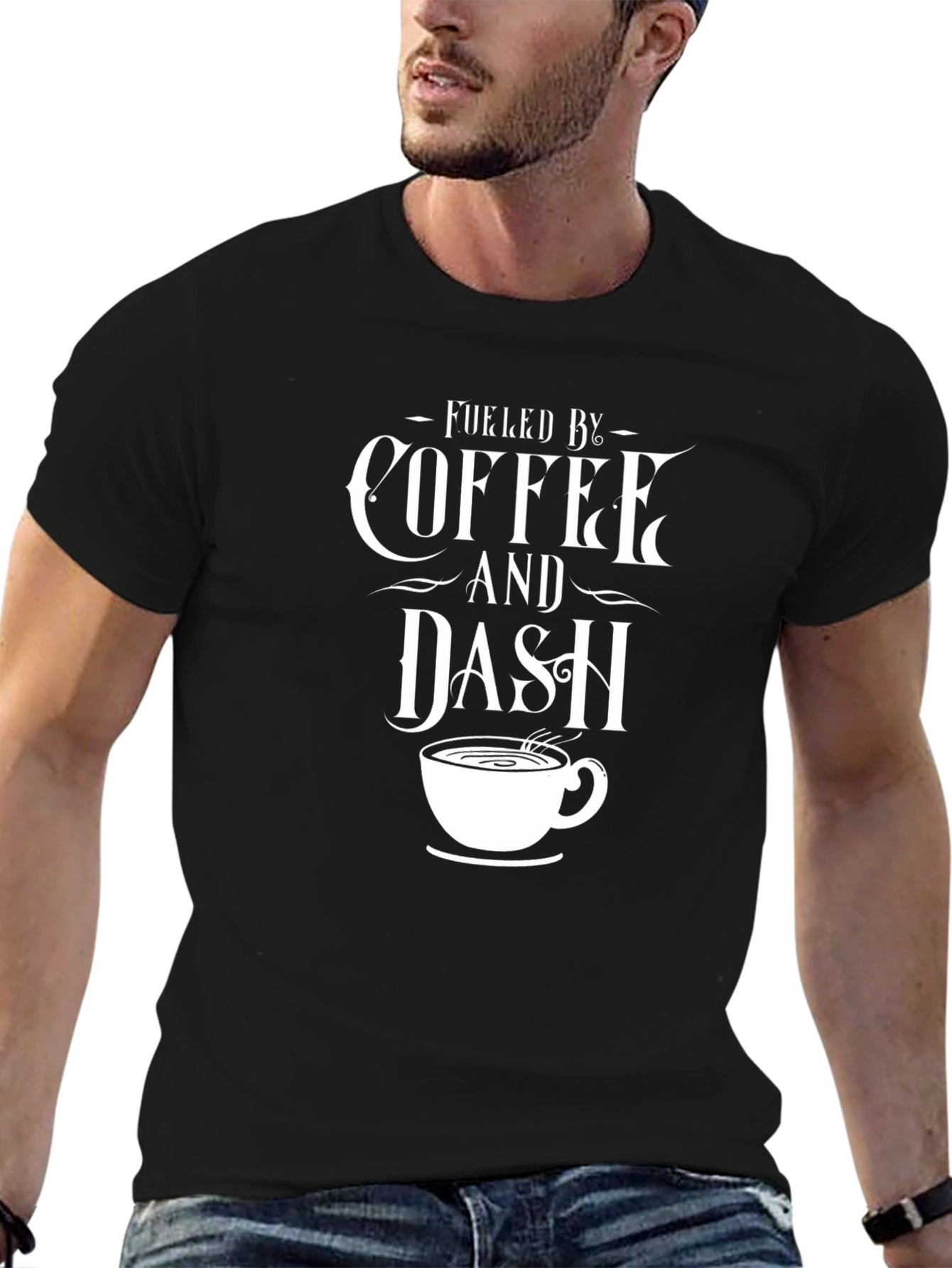 Fueled by Coffee & Dash T-Shirt - Black