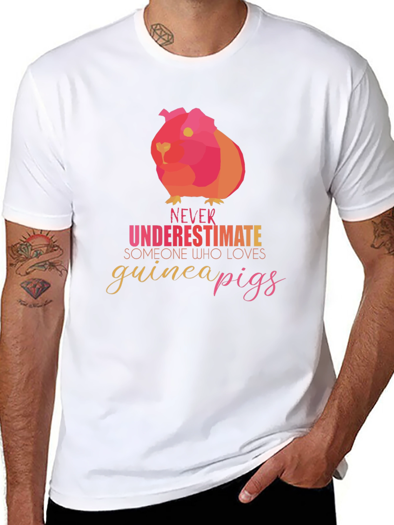 Guinea Pig Lover T-Shirt - Never Underestimate