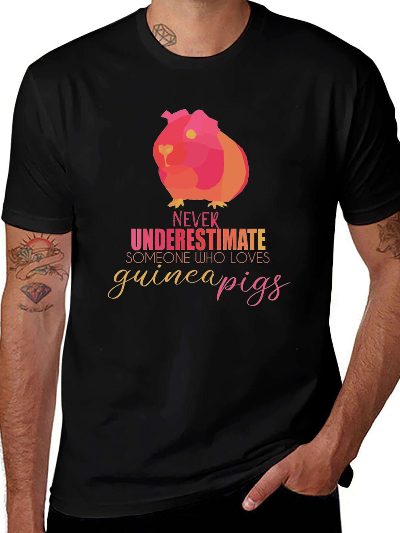 Guinea Pig Lover T-Shirt - Never Underestimate
