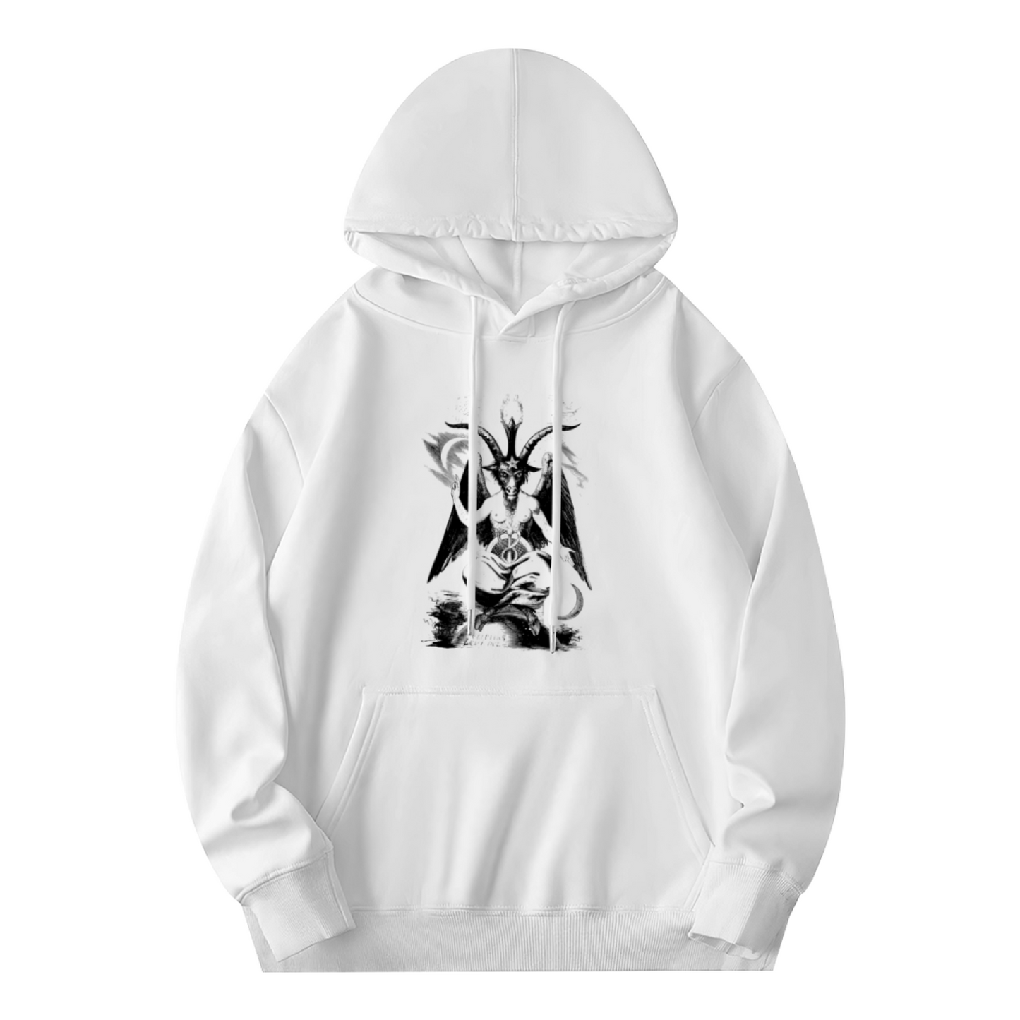 Dark Occult Goat Graphic Hoodie, Comfort Fit