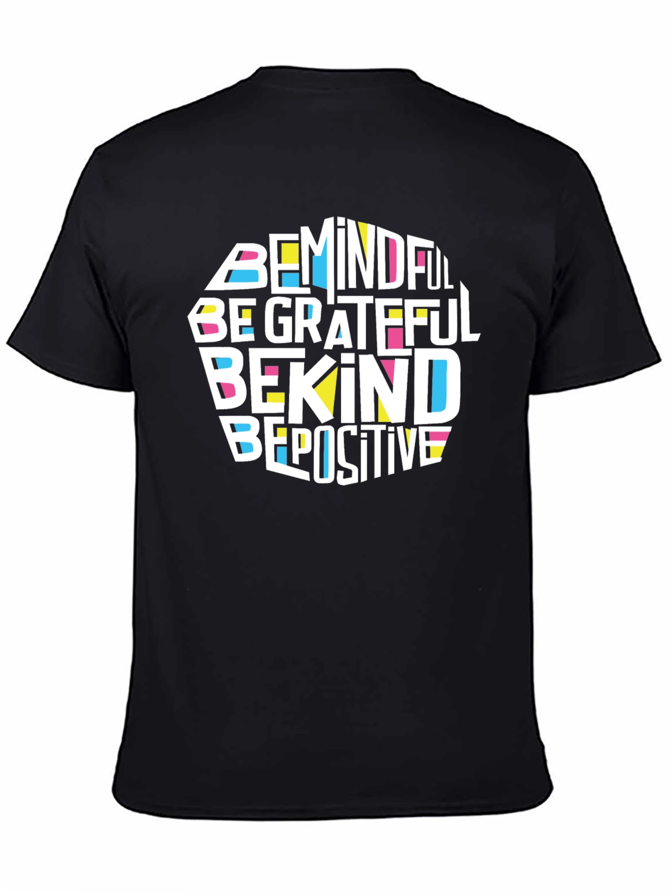 Mindful Grateful Kind Positive Black T-Shirt