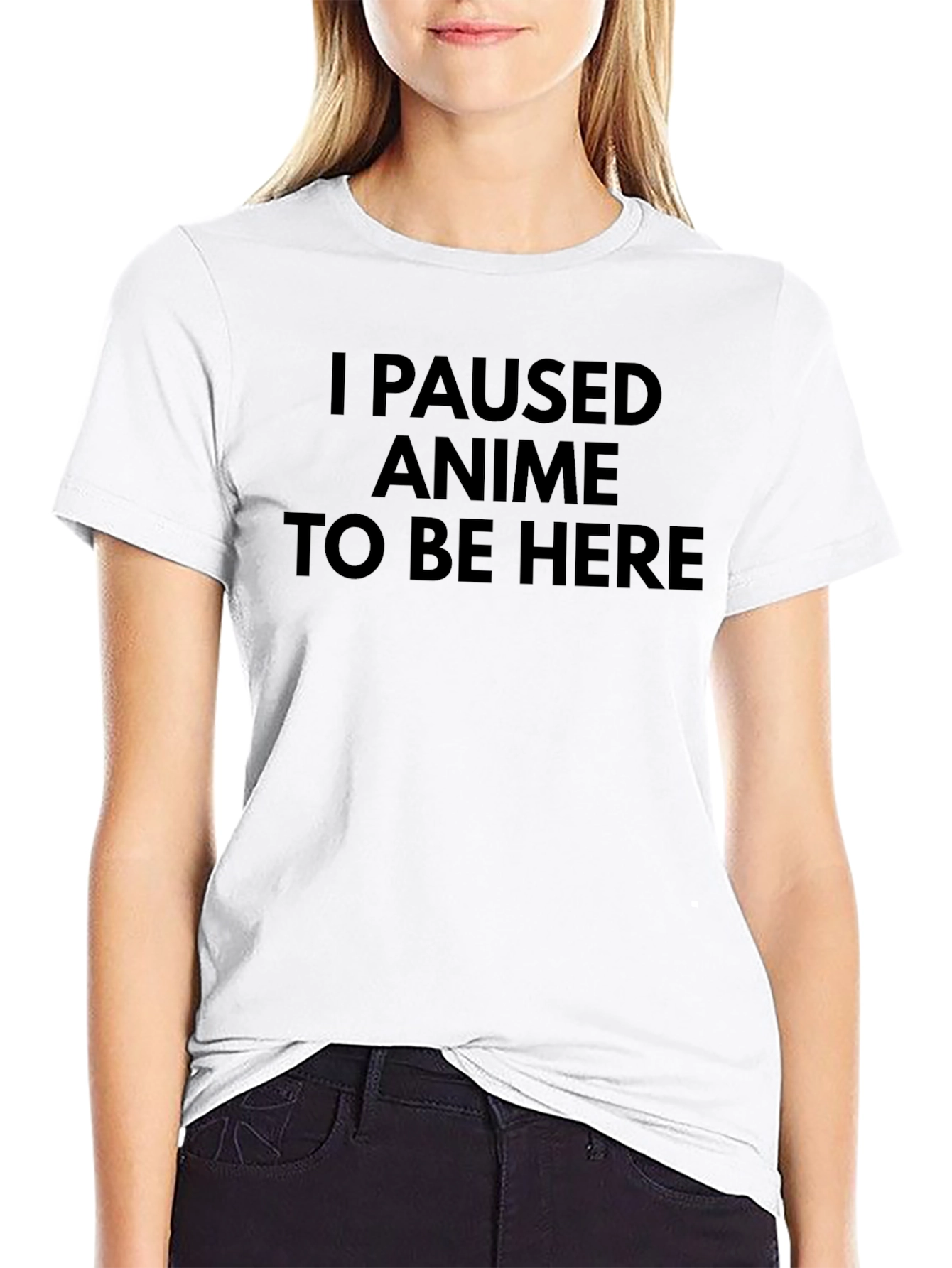 I Paused Anime T-Shirt - Black Cotton Graphic Tee