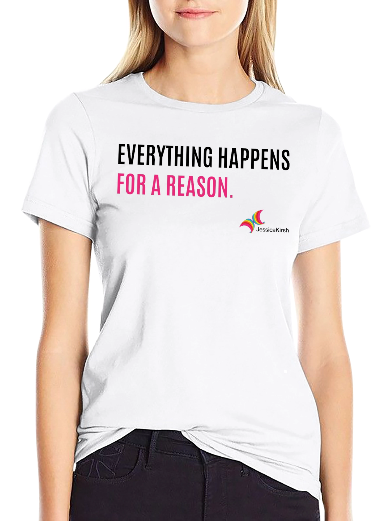 Everything Happens for a Reason Black Graphic Tee