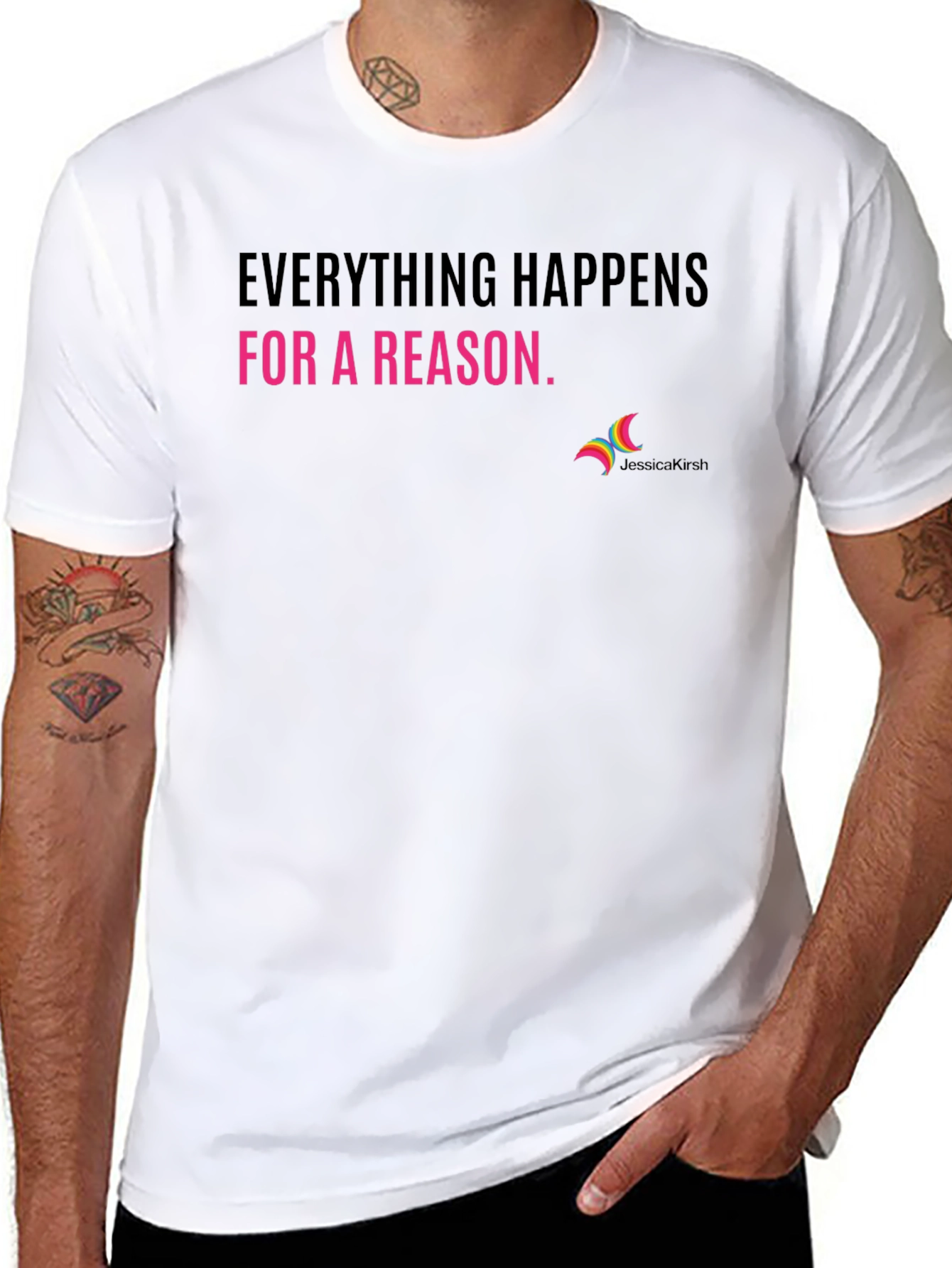 Everything Happens for a Reason Black Graphic Tee
