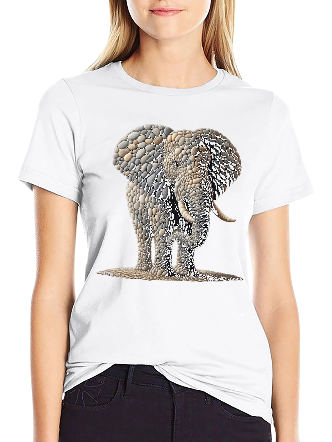 Elephant Stone Art T-Shirt