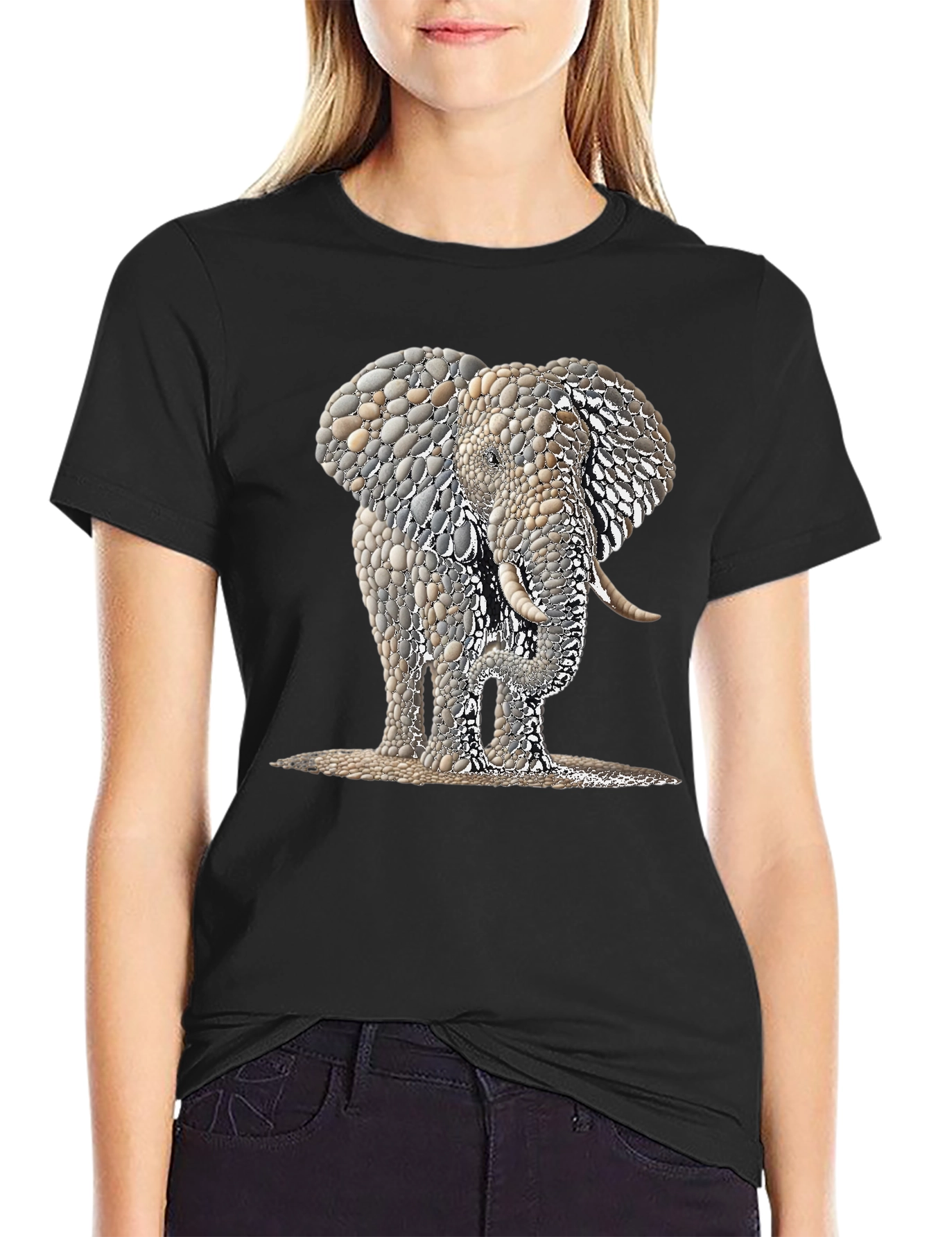Elephant Stone Art T-Shirt