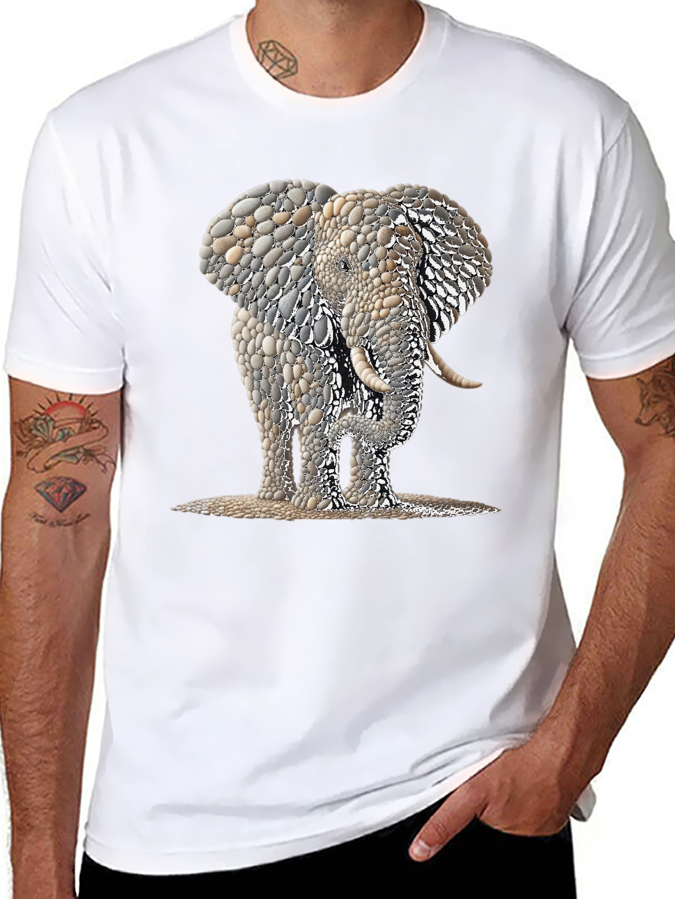 Elephant Stone Art T-Shirt