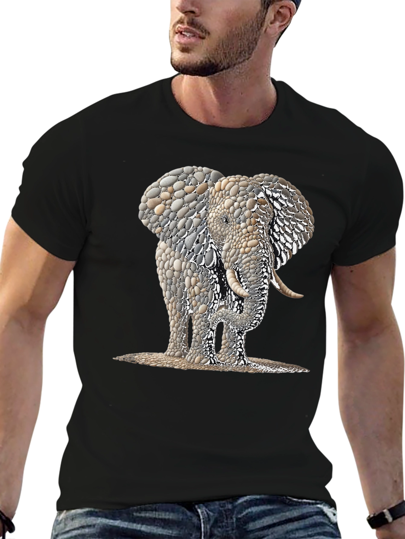 Elephant Stone Art T-Shirt