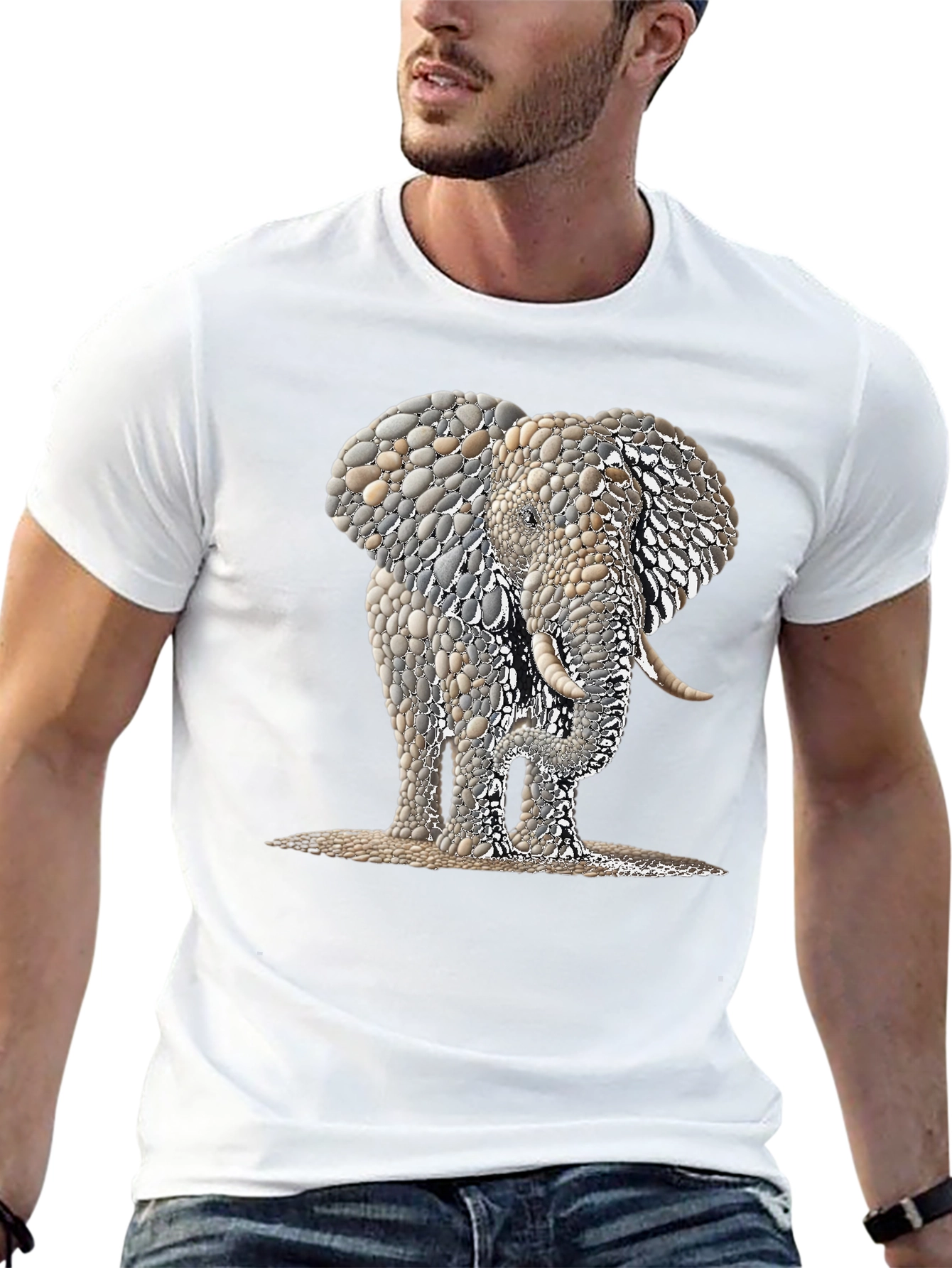 Elephant Stone Art T-Shirt