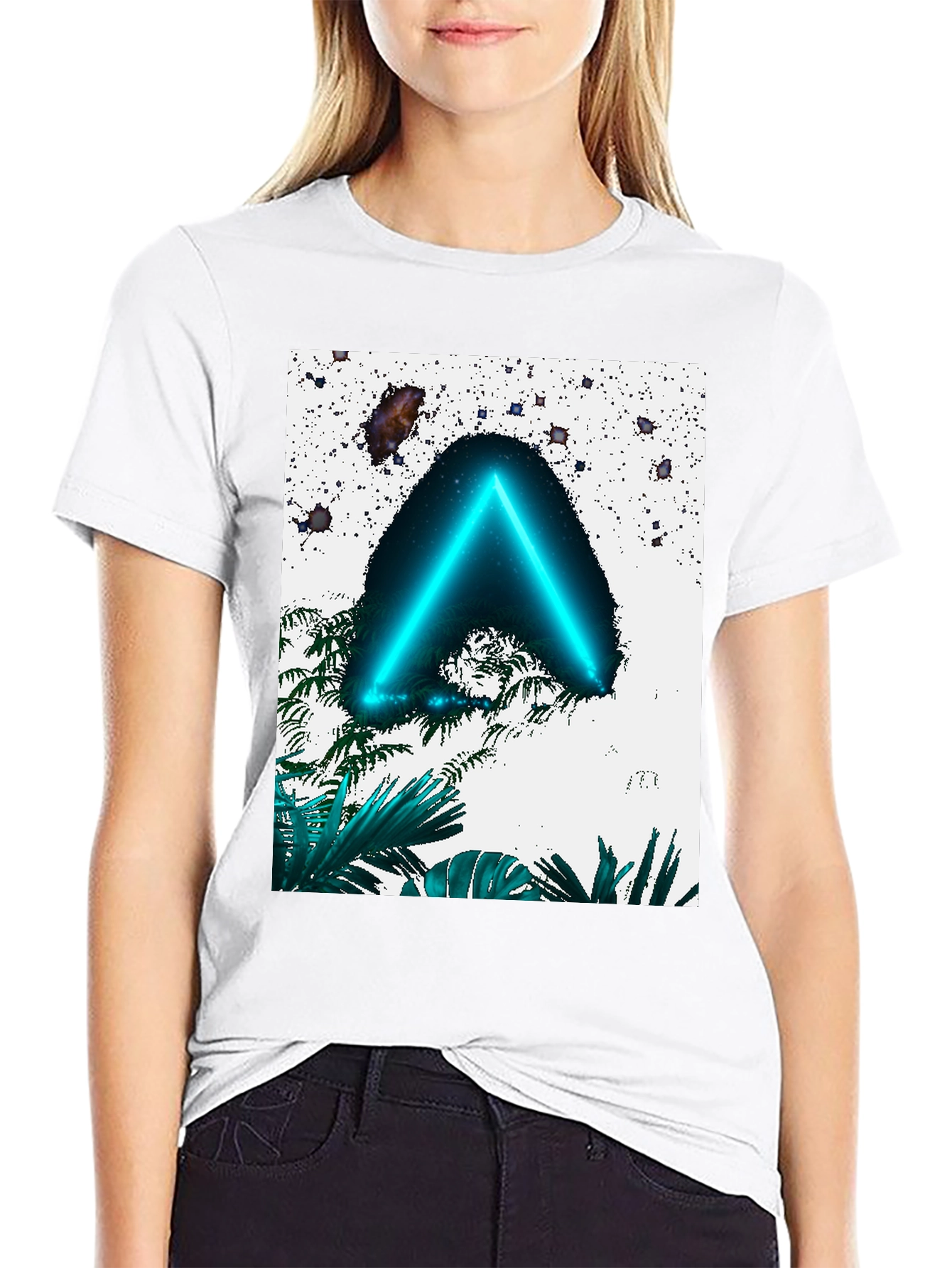 Neon Triangle T-Shirt - Tropical Space Design