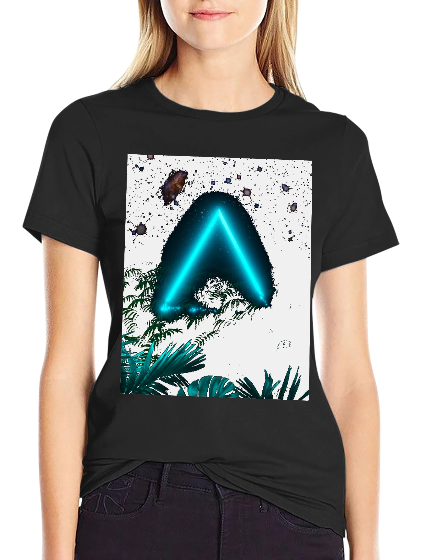 Neon Triangle T-Shirt - Tropical Space Design