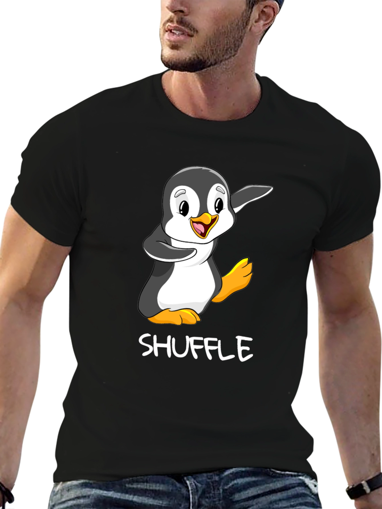 Shuffle Penguin T-Shirt - Cute Dance Tee