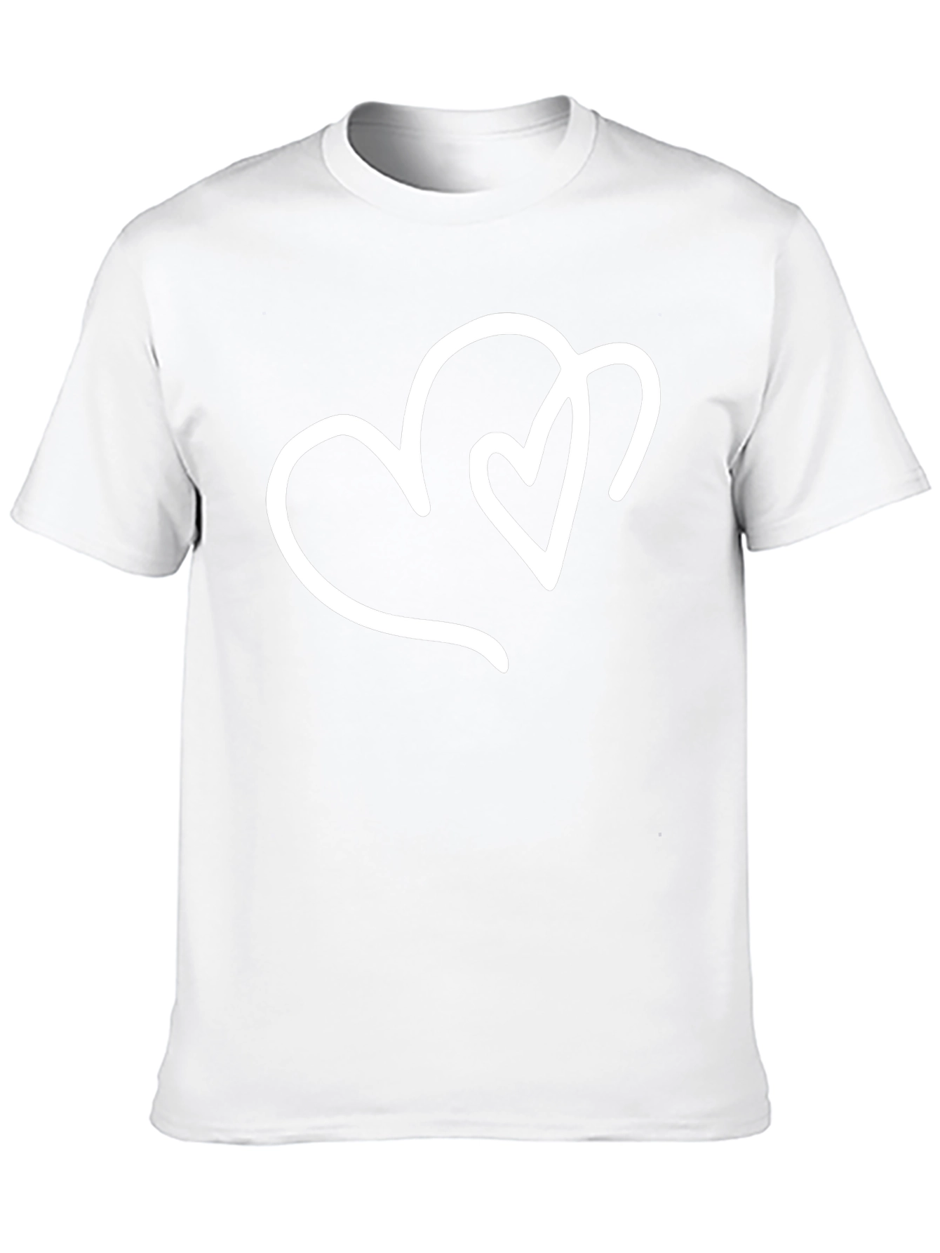 Heart Design Black T-Shirt - Stylish Casual Wear