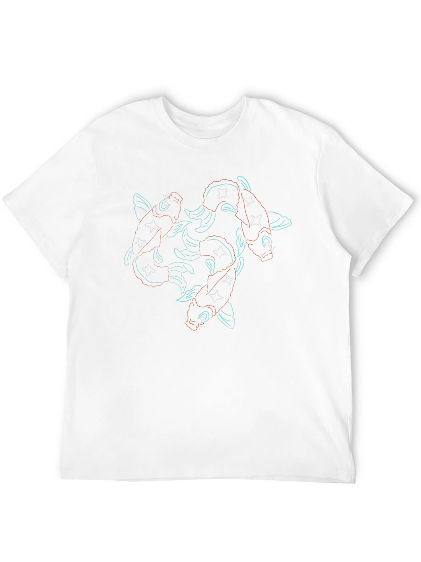 Koi Fish Graphic Tee - Black Cotton Comfort