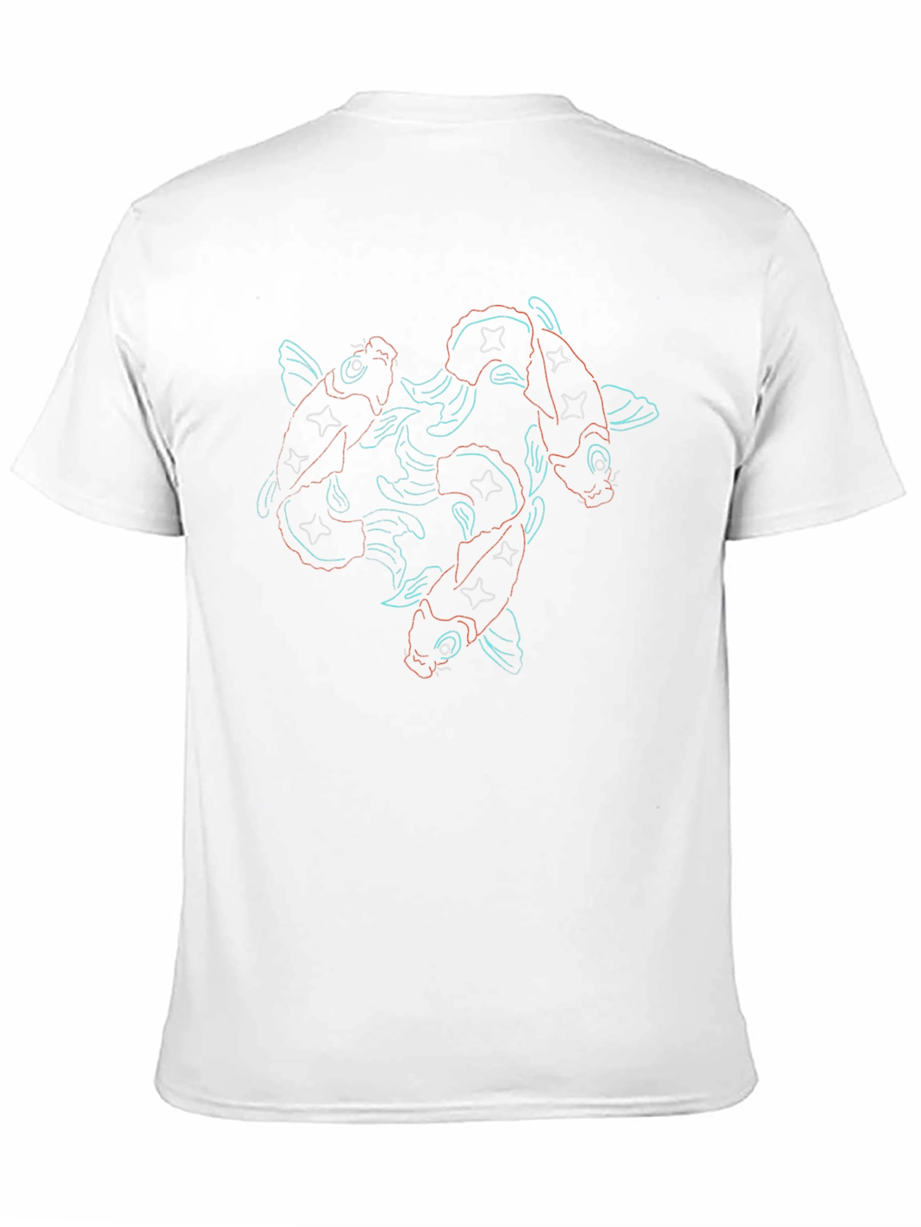 Koi Fish Graphic Tee - Black Cotton Comfort