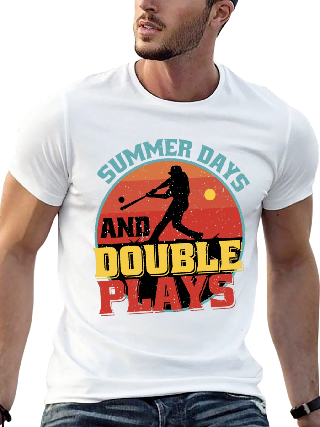 Summer Days & Double Plays Baseball Graphic T-Shirt