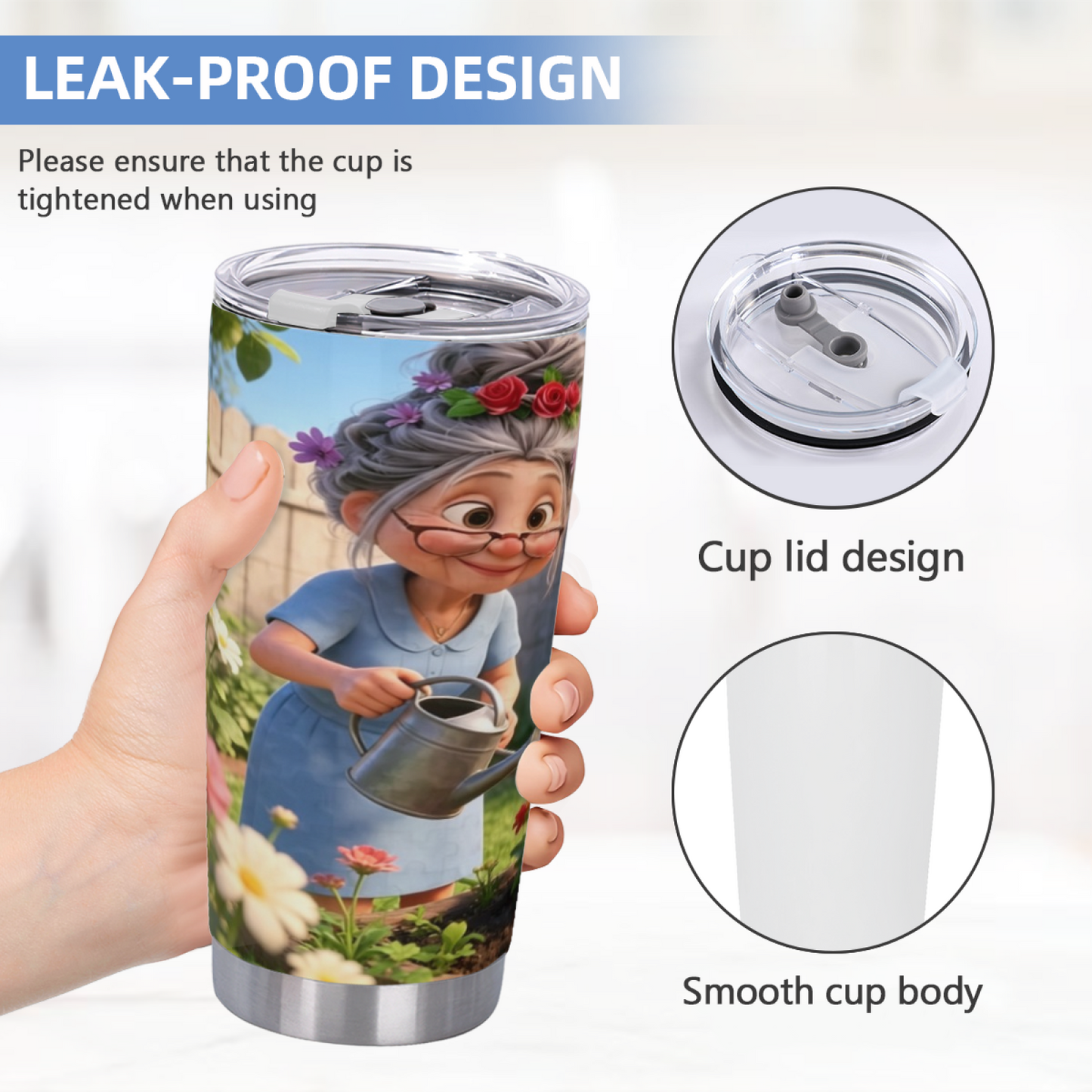 Dusk Riverside New England Coastal House Reflection 20oz Landscape Tumbler
