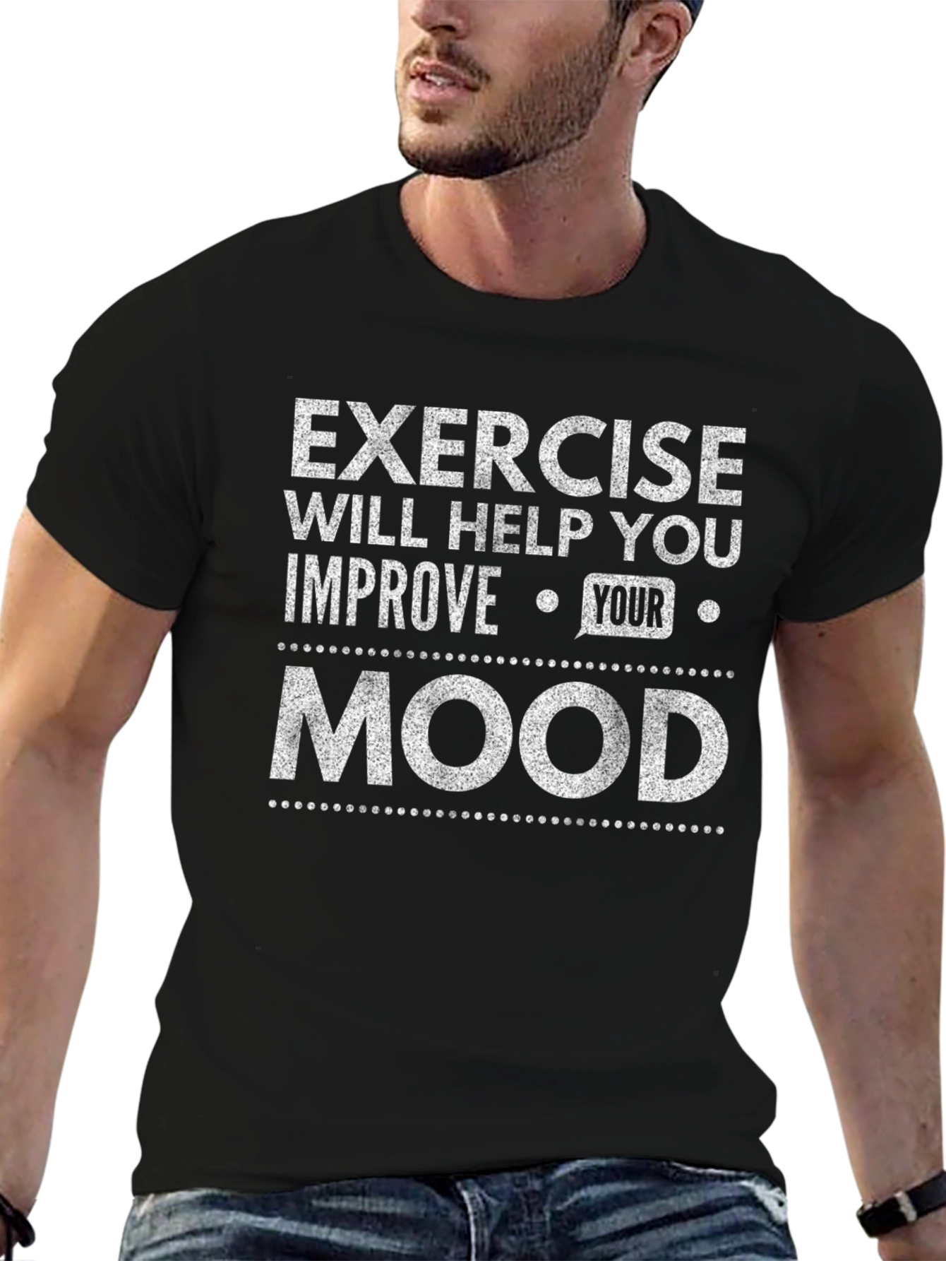Exercise Improve Your Mood Black T-Shirt