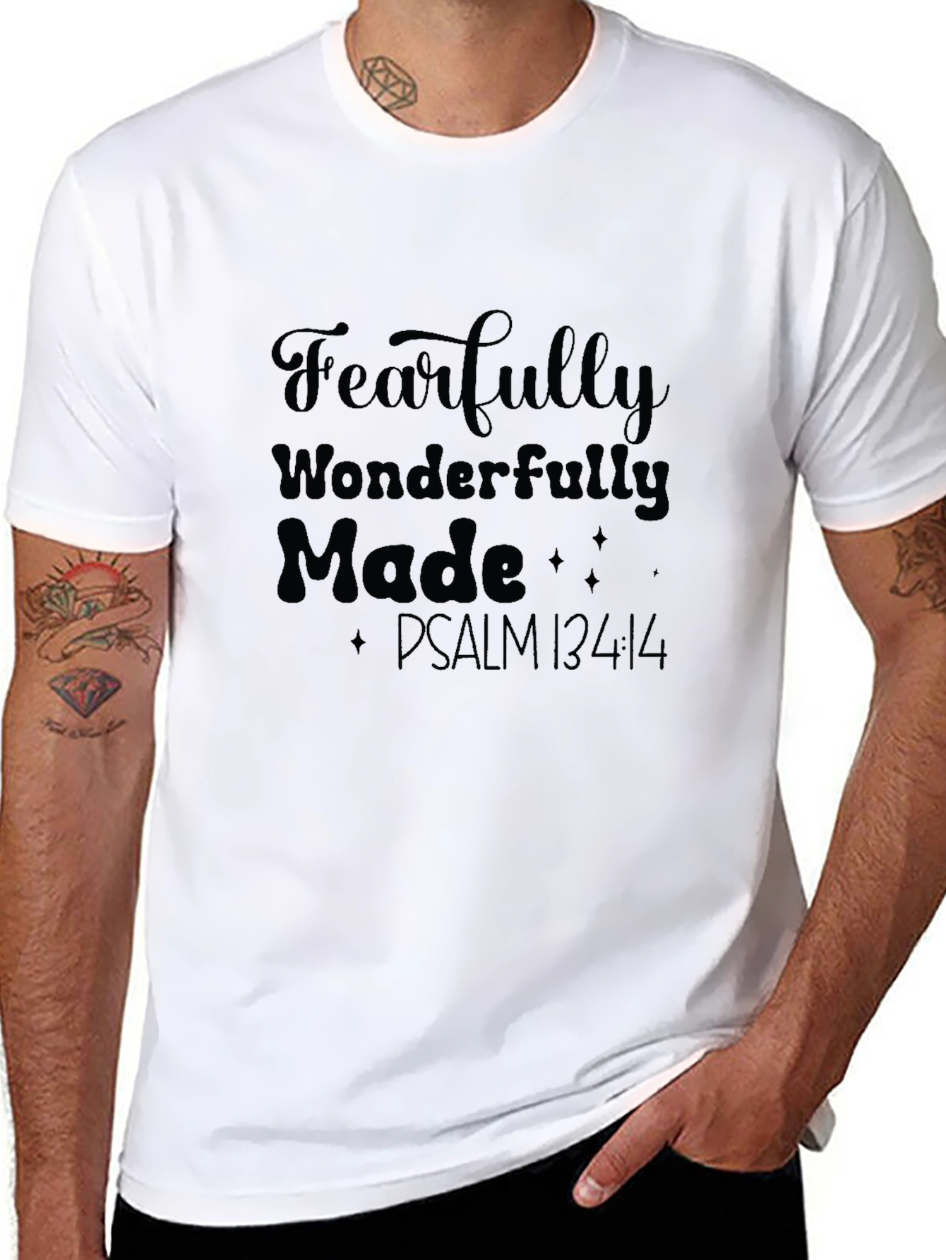 Fearfully Wonderfully Made Black Tee