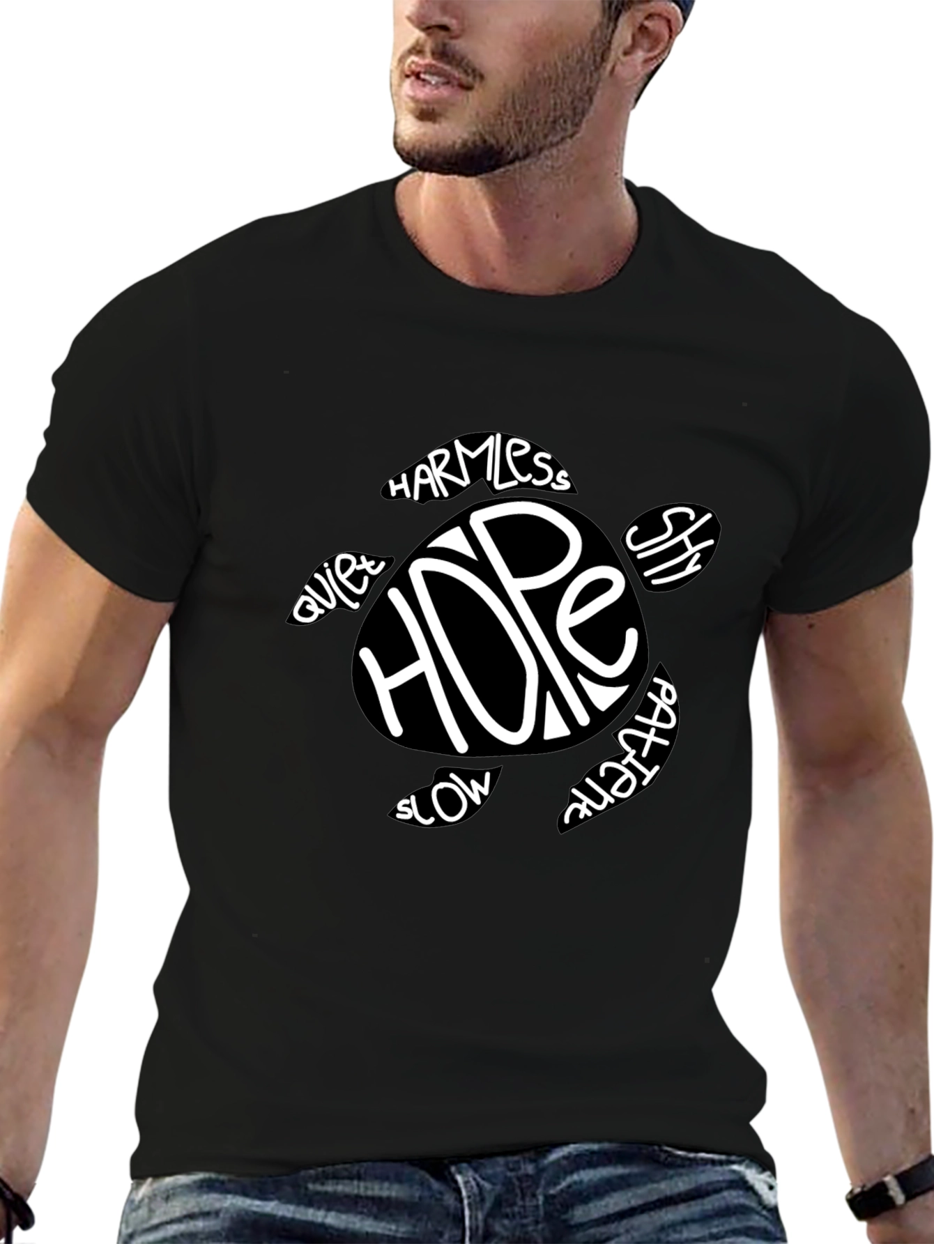 Hope Turtle Graphic Tee - Black