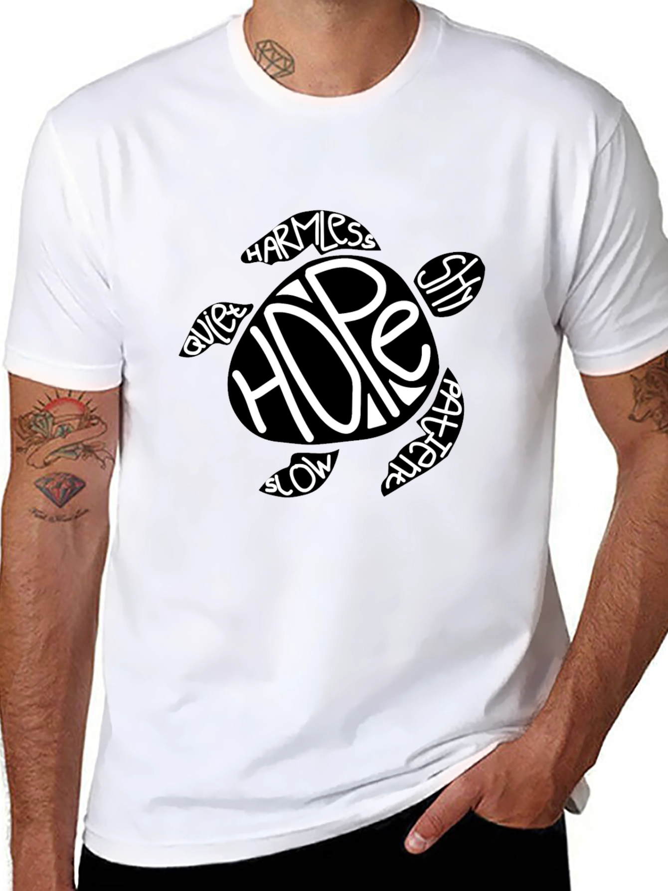 Hope Turtle Graphic Tee - Black