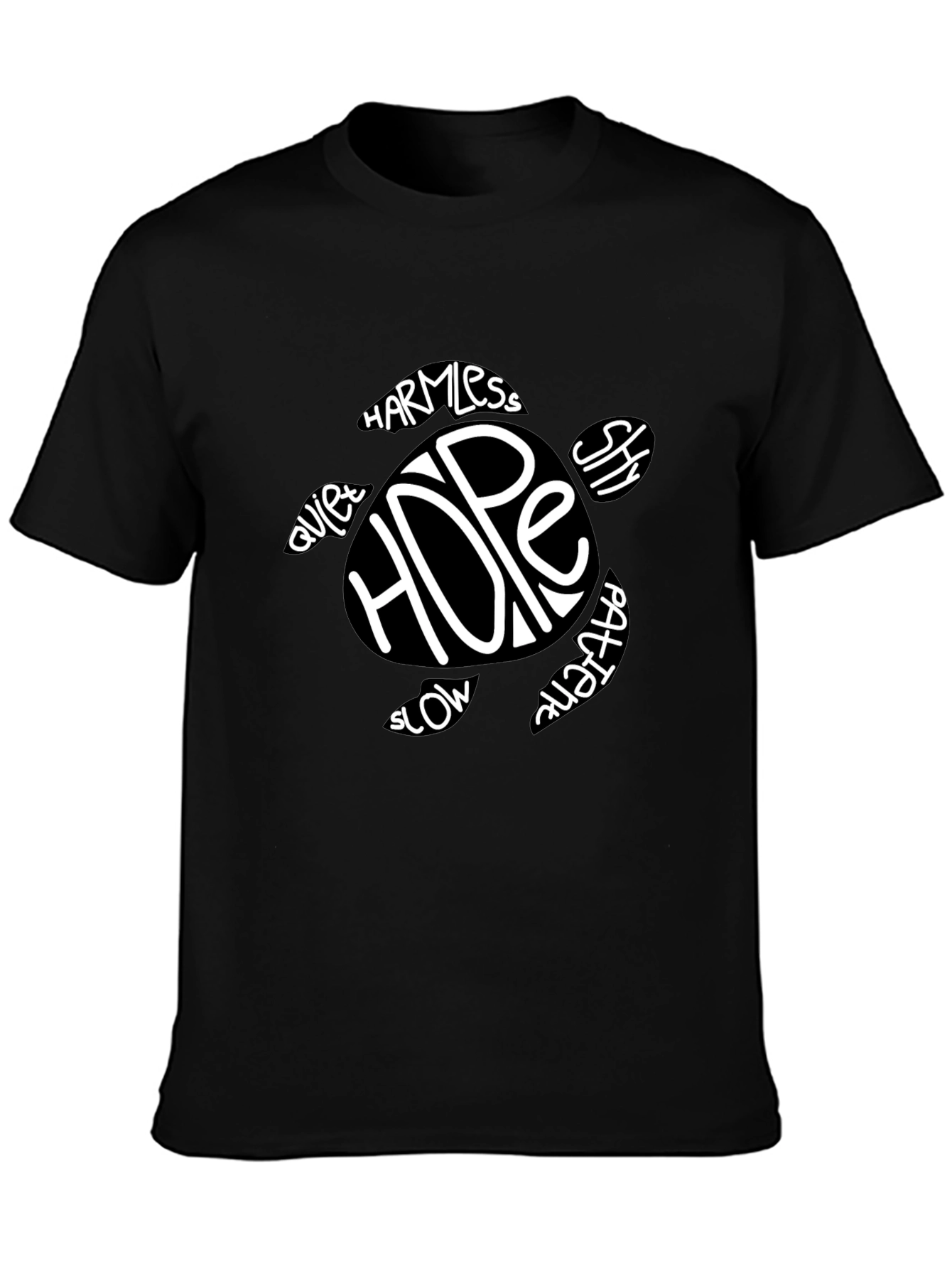 Hope Turtle Graphic Tee - Black