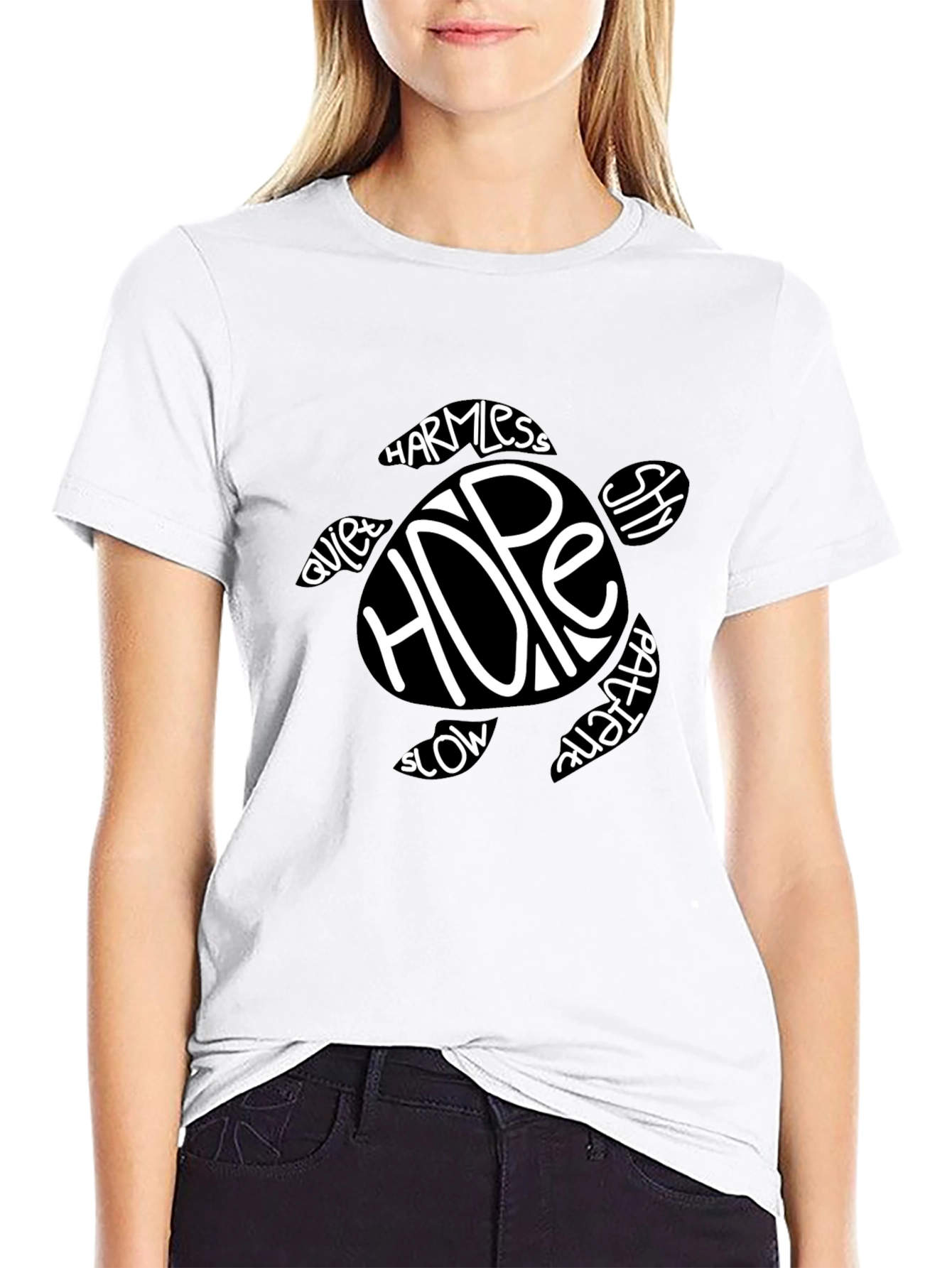 Hope Turtle Graphic Tee - Black