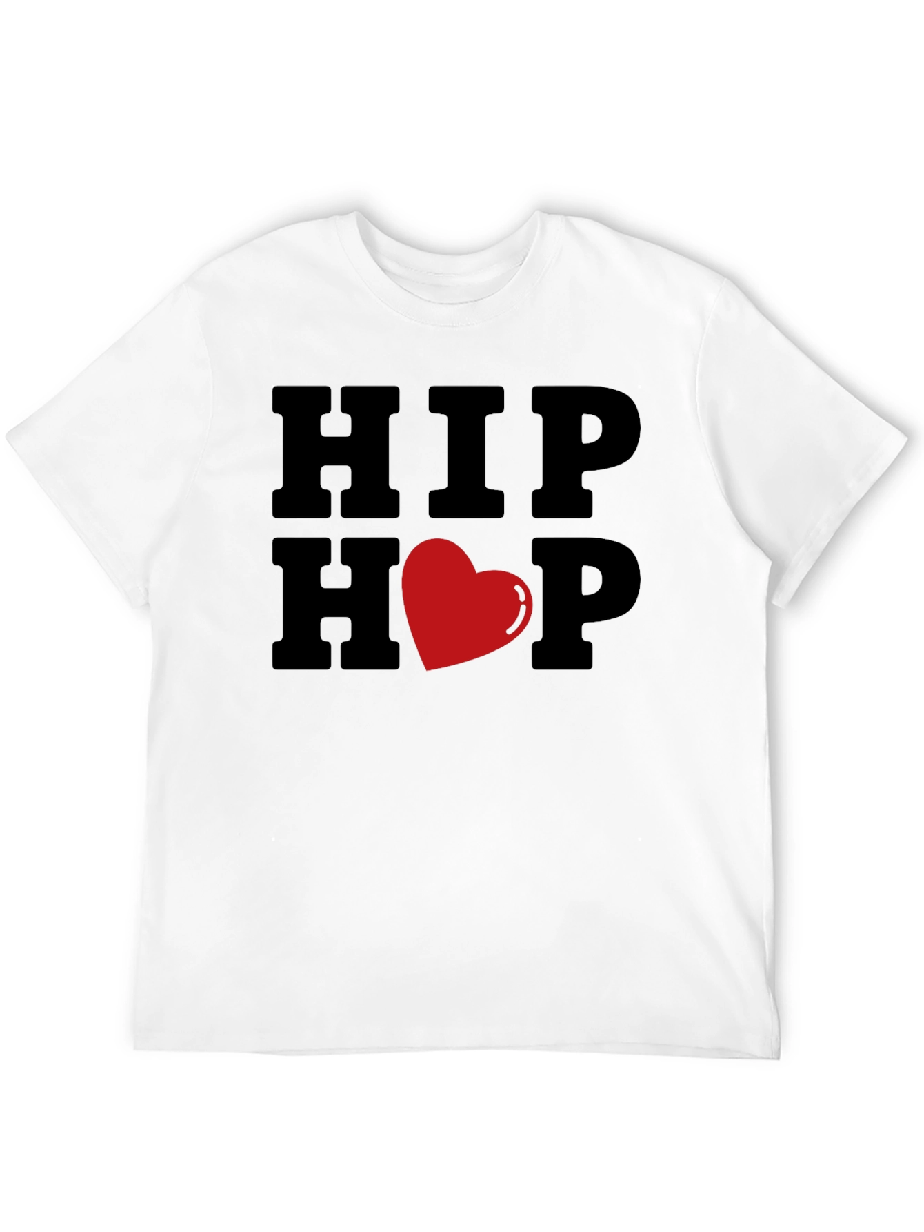 Hip Hop Love Graphic Tee - Mens Black T-Shirt