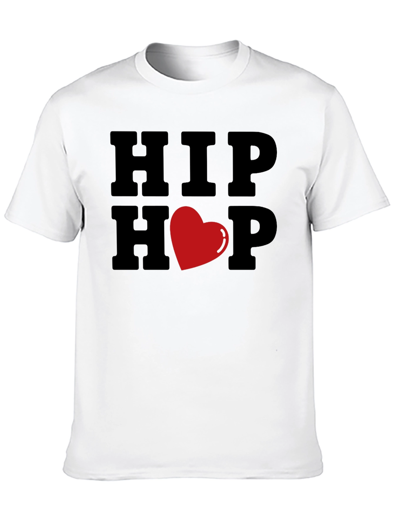 Hip Hop Love Graphic Tee - Mens Black T-Shirt