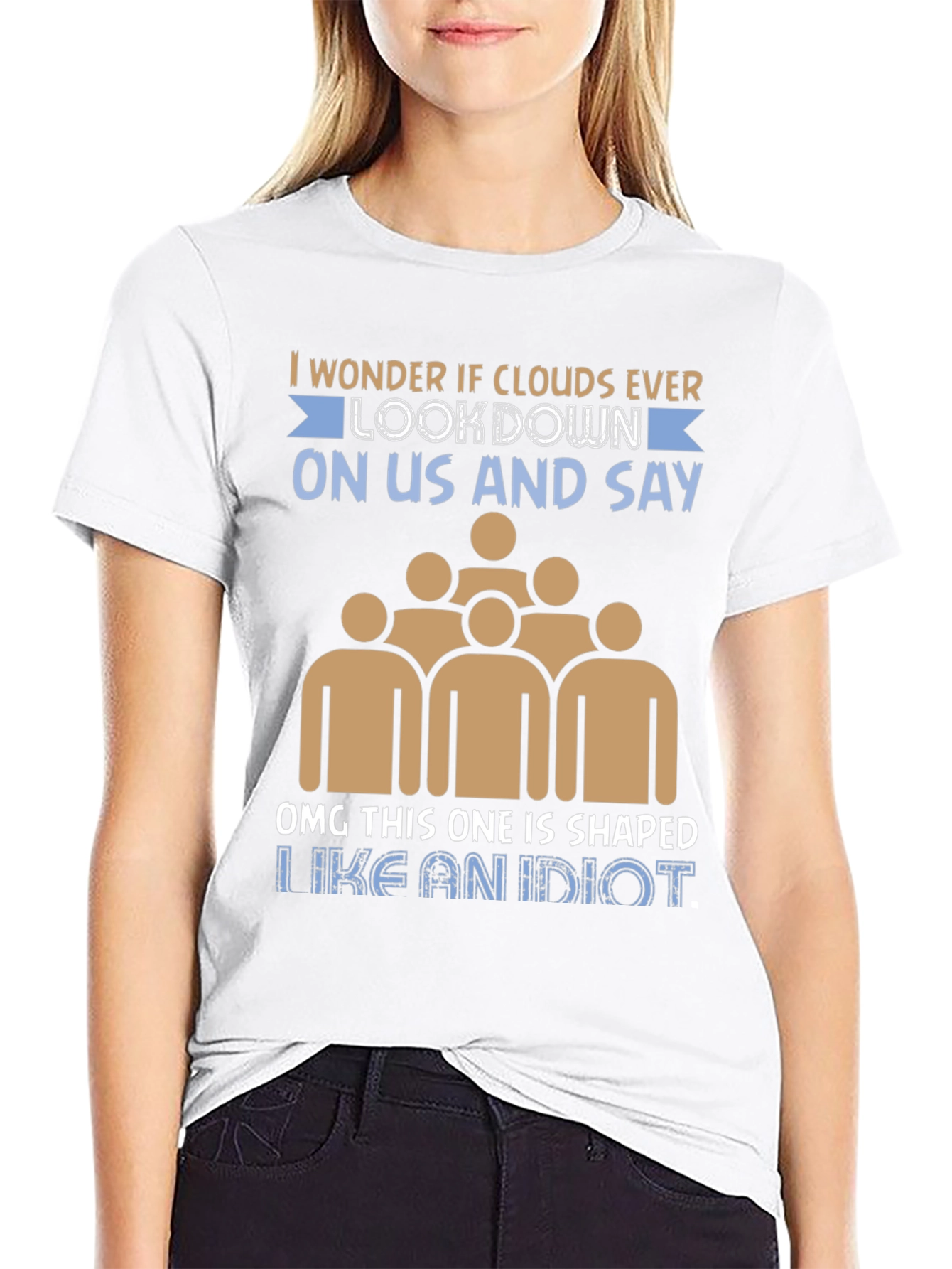 Clouds Look Down Mens Graphic T-Shirt