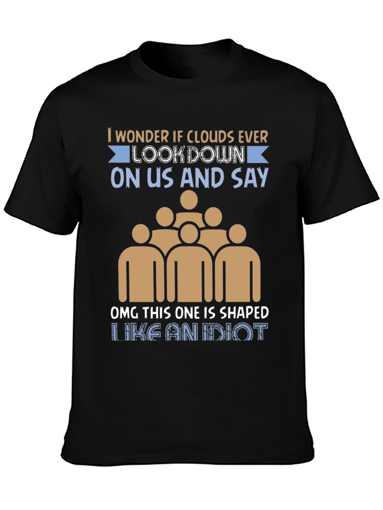 Clouds Look Down Mens Graphic T-Shirt