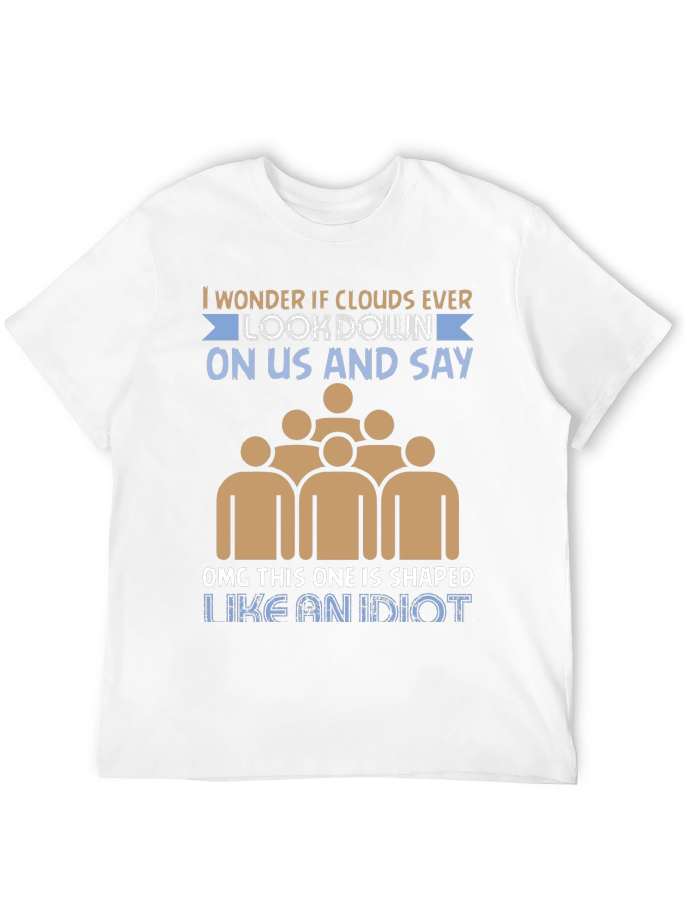 Clouds Look Down Mens Graphic T-Shirt