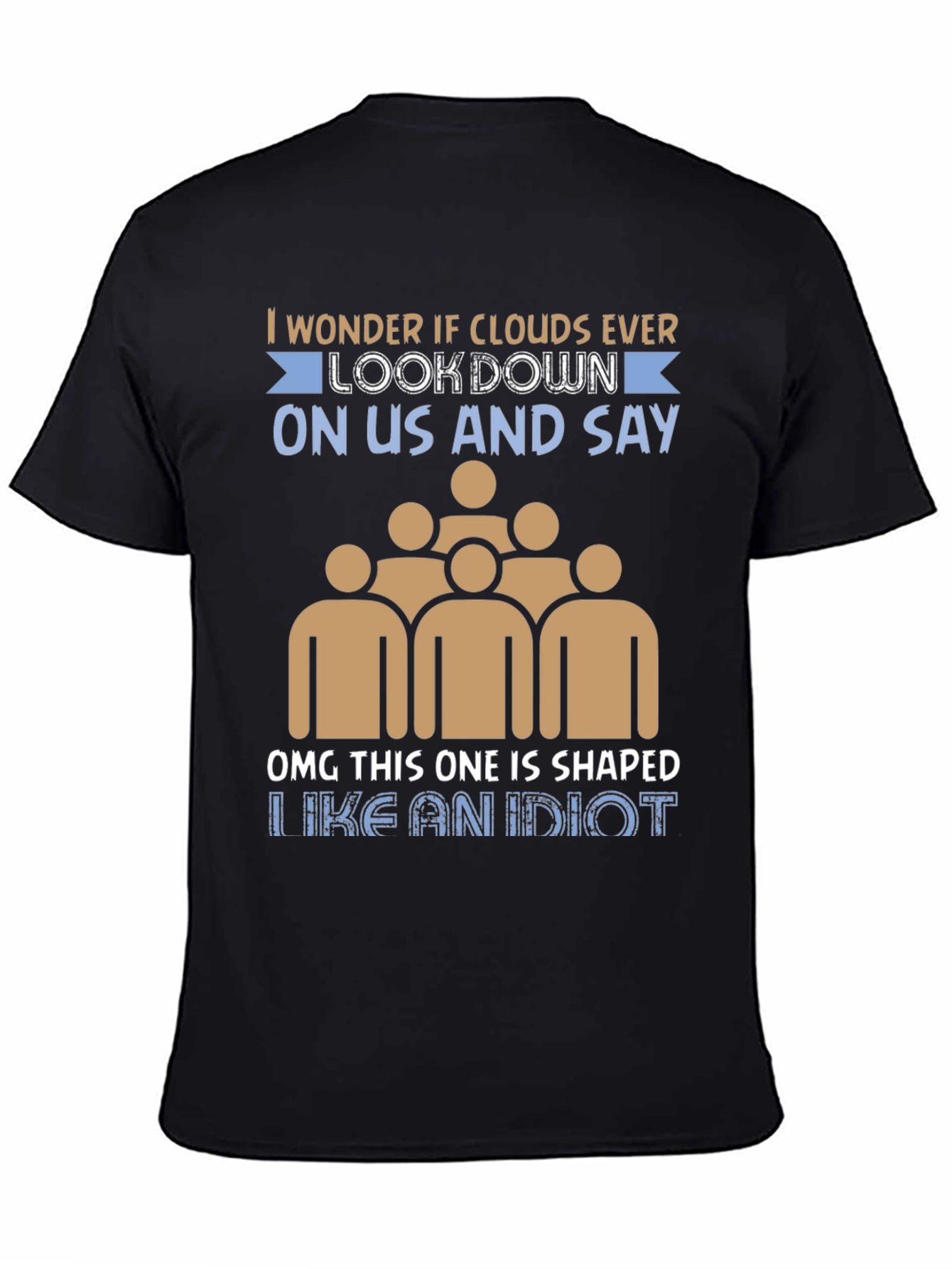 Clouds Look Down Mens Graphic T-Shirt