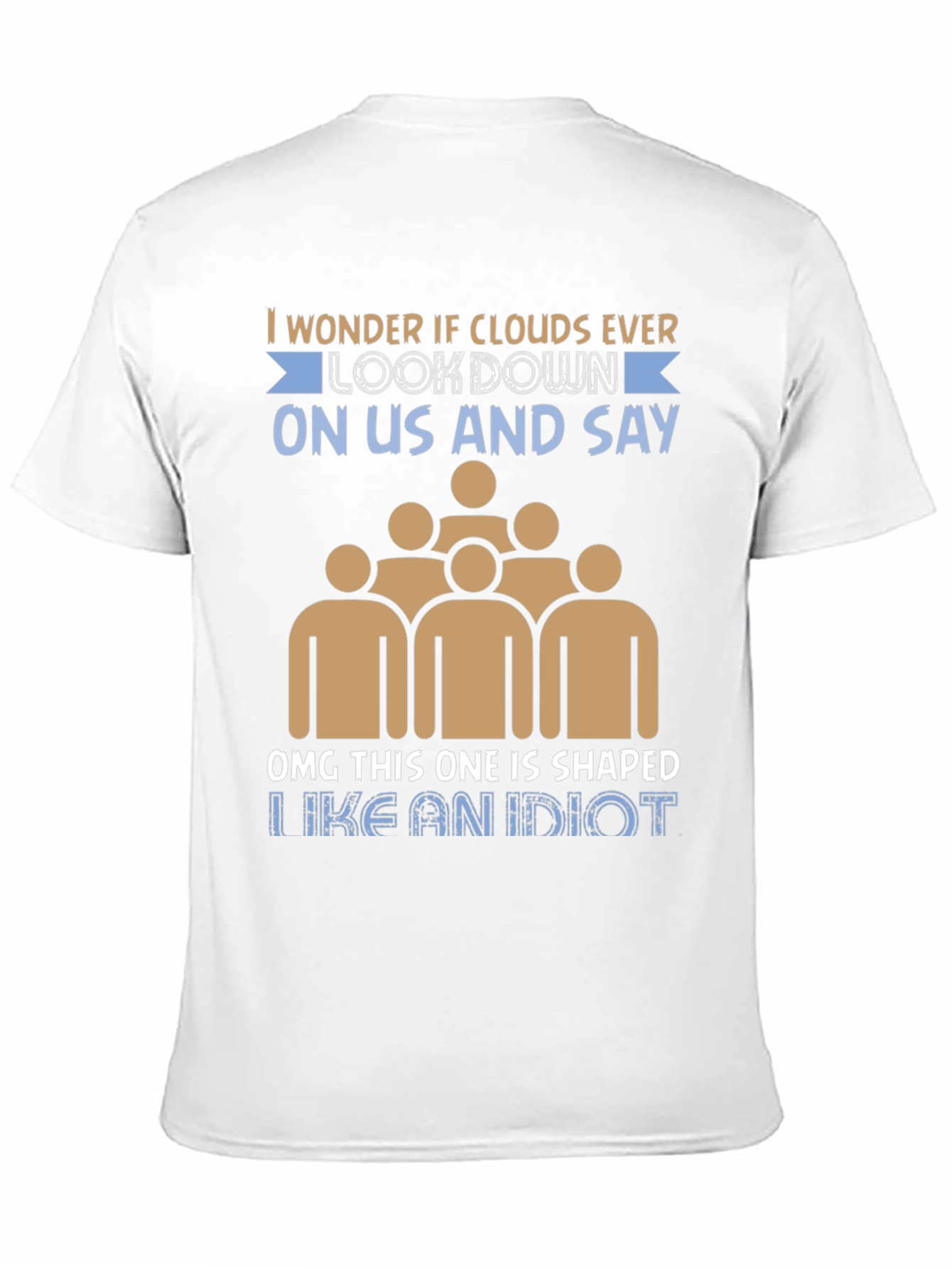 Clouds Look Down Mens Graphic T-Shirt