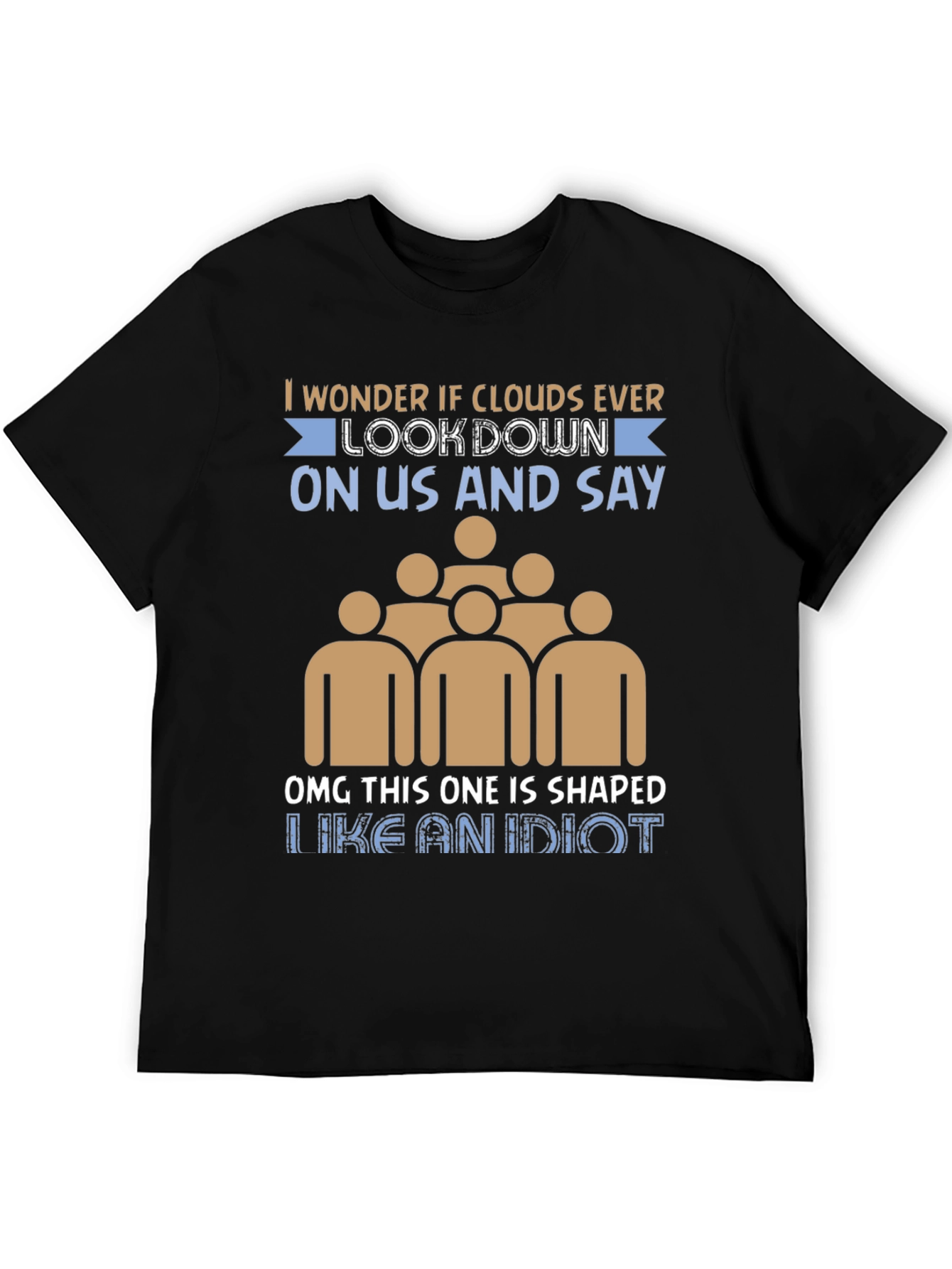 Clouds Look Down Mens Graphic T-Shirt