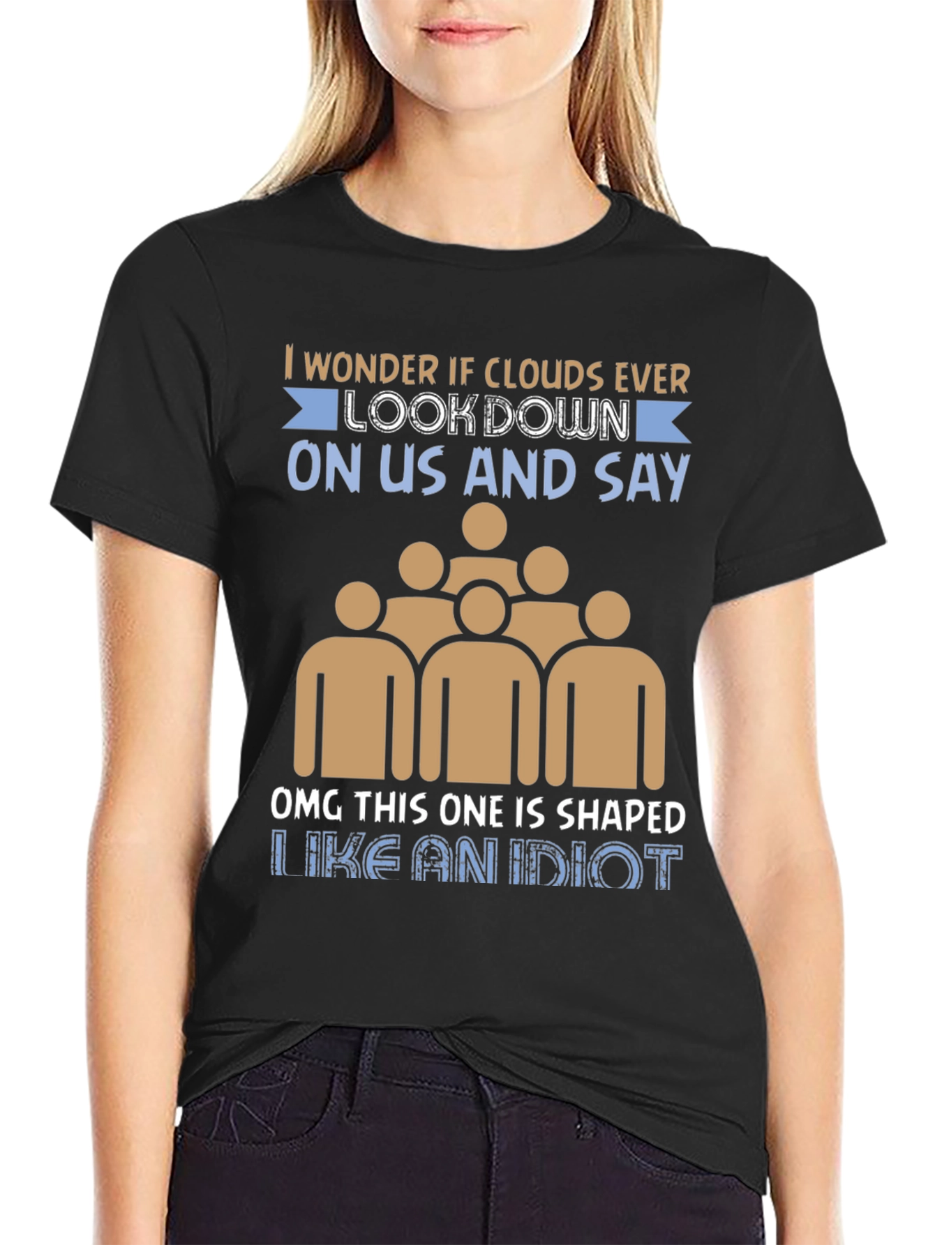 Clouds Look Down Mens Graphic T-Shirt